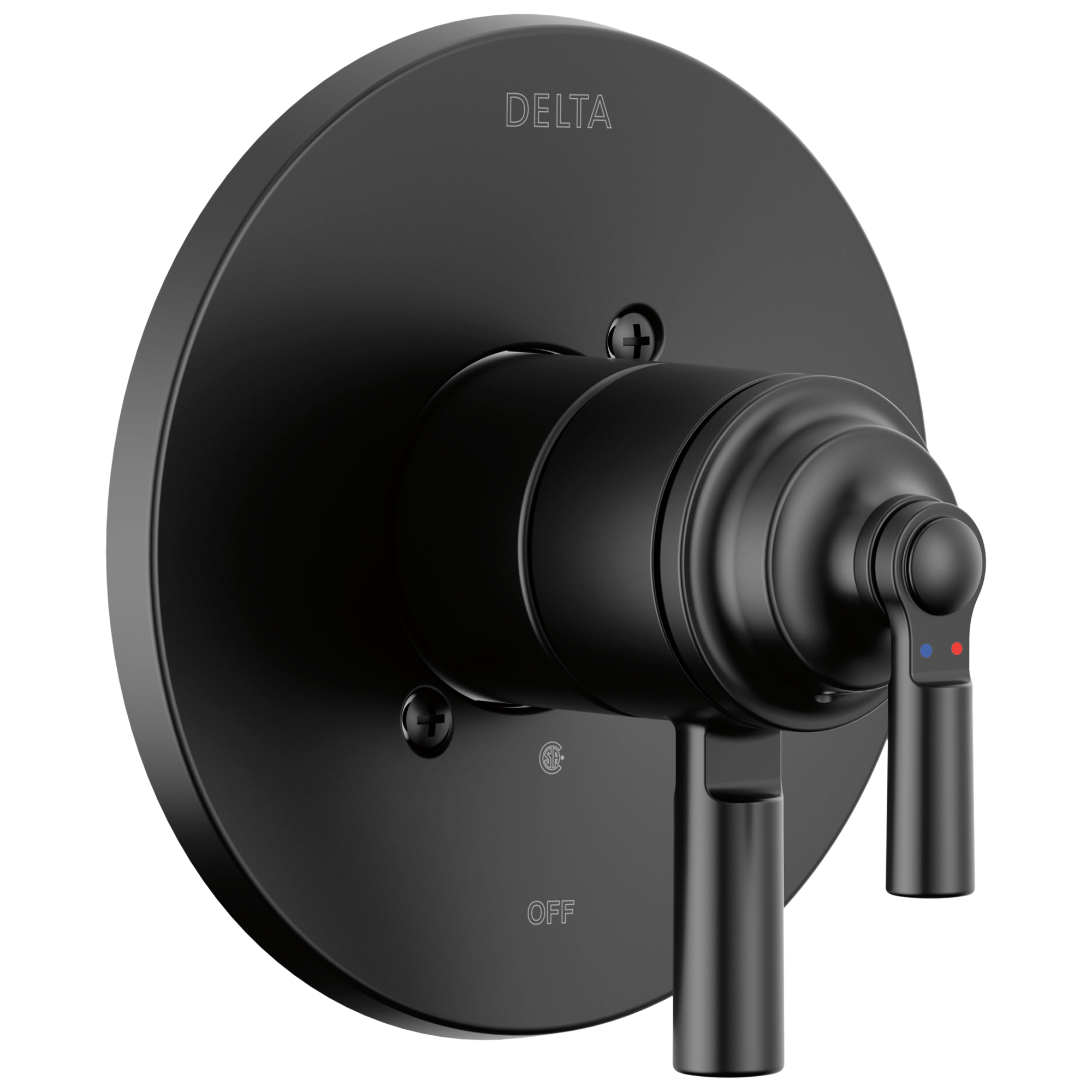 Delta Saylor Matte Black 6.5-in Bathtub/Shower Diverter (0.5-in-ID) in ...