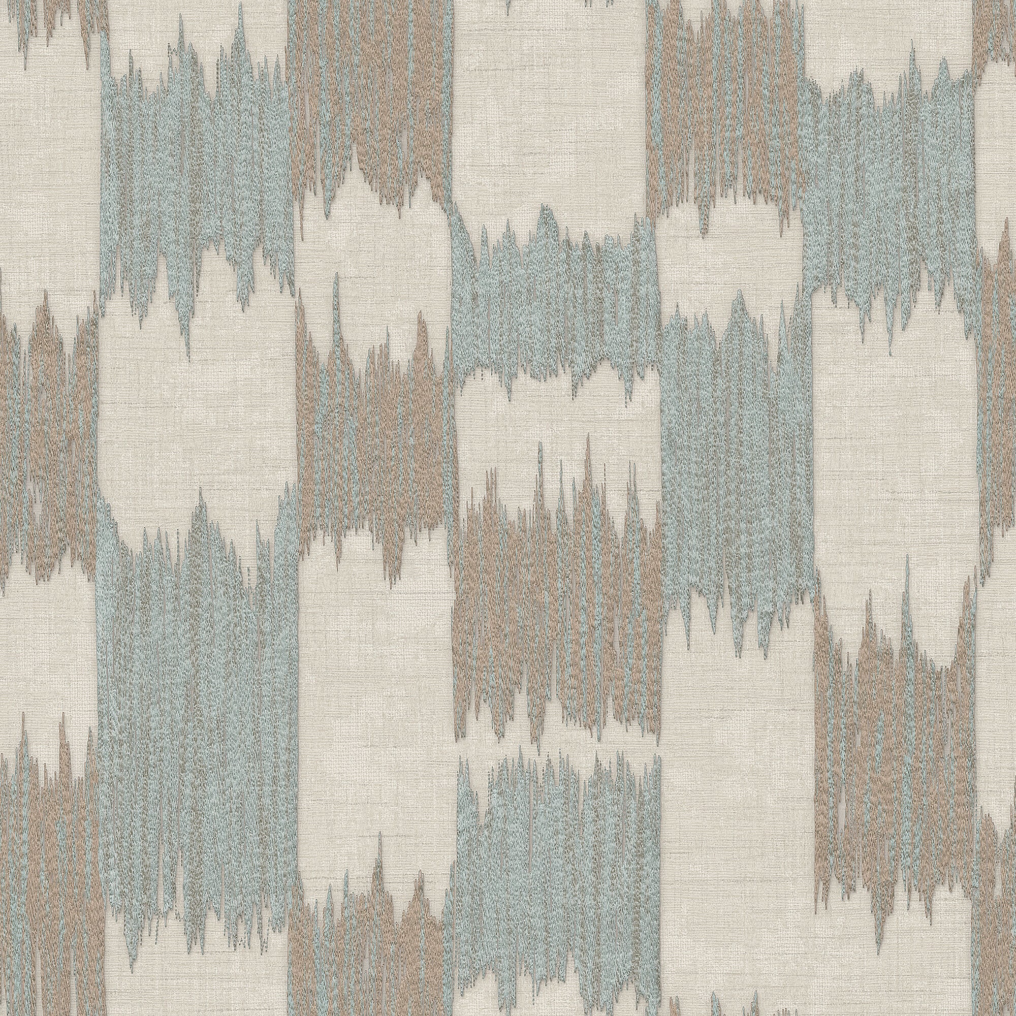 Veer Decor - Ikat Echo Blue Wallpaper