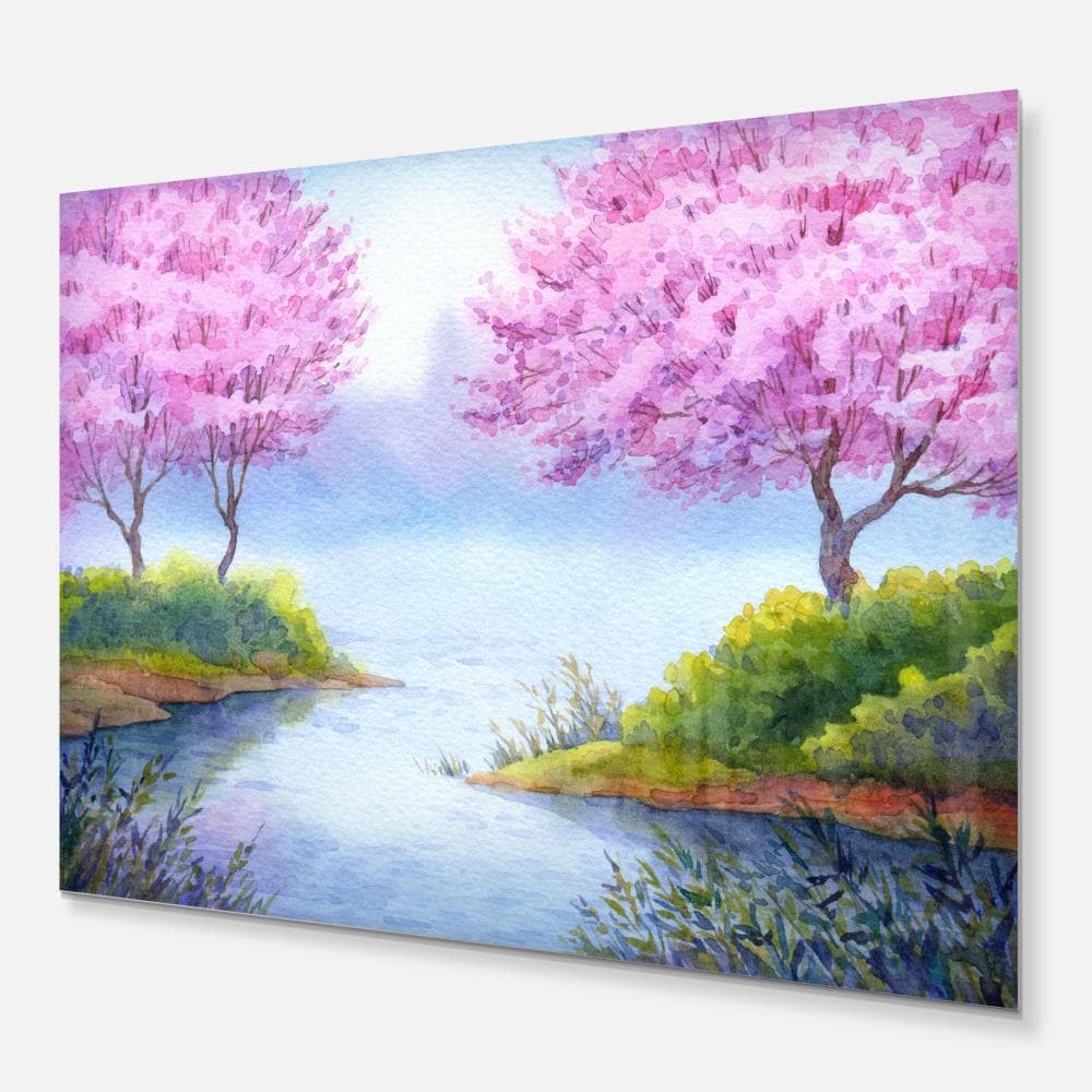 Designart 30-in H x 40-in W Landscape Metal Print in the Wall Art ...