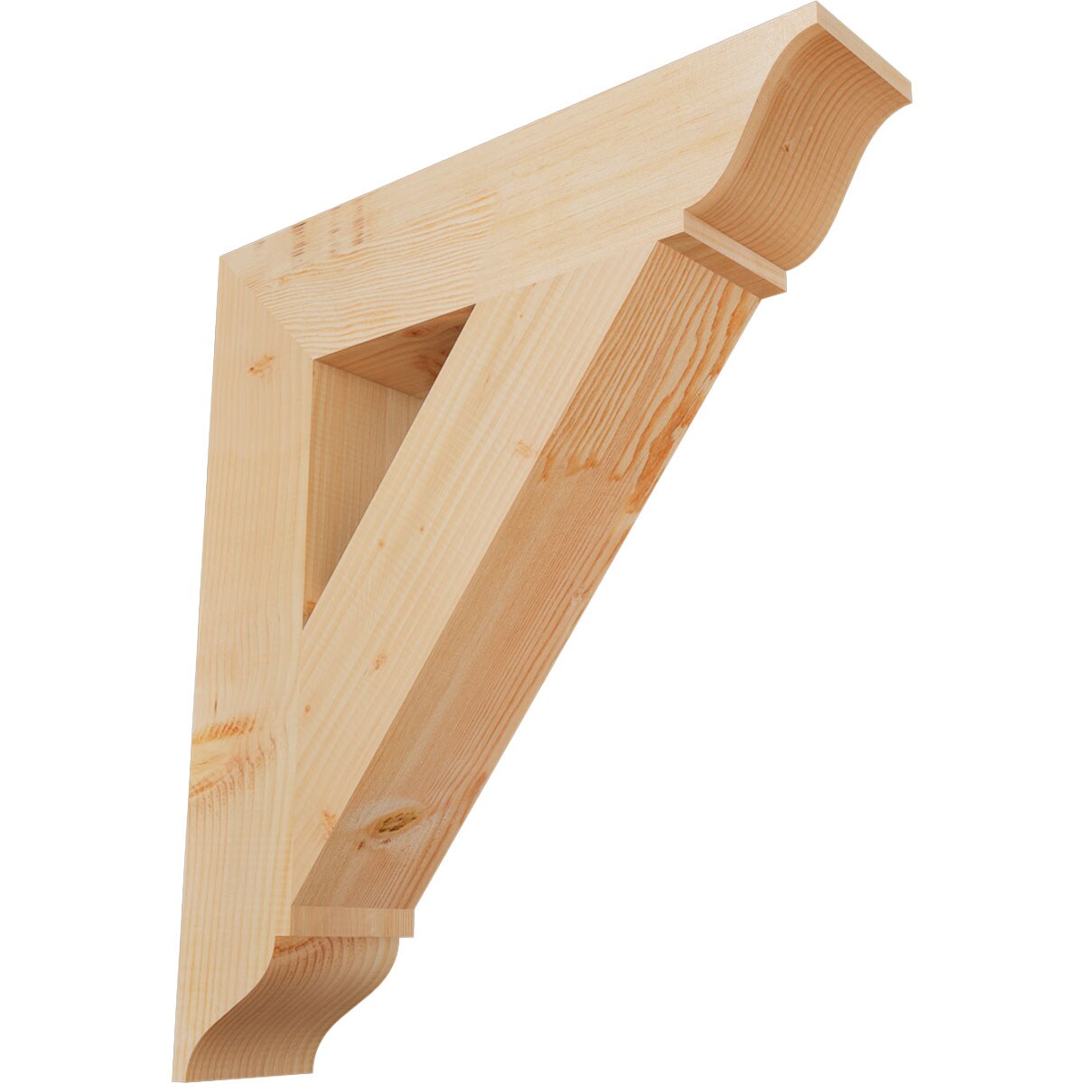 Ekena Millwork BKT06X28X32TRA01SDF Traditional traditional smooth 5-1/2-in x 28-in x 32-in Douglas fir Brown Wood Standard bracket