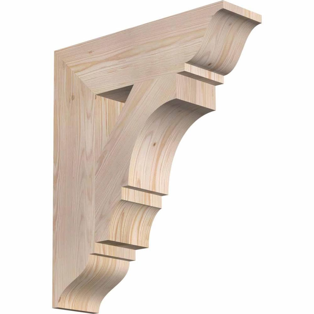 Ekena Millwork BKT06X22X26BOA01SDF Balboa traditional smooth 5-1/2-in x 22-in x 26-in Douglas fir Brown Wood Standard bracket