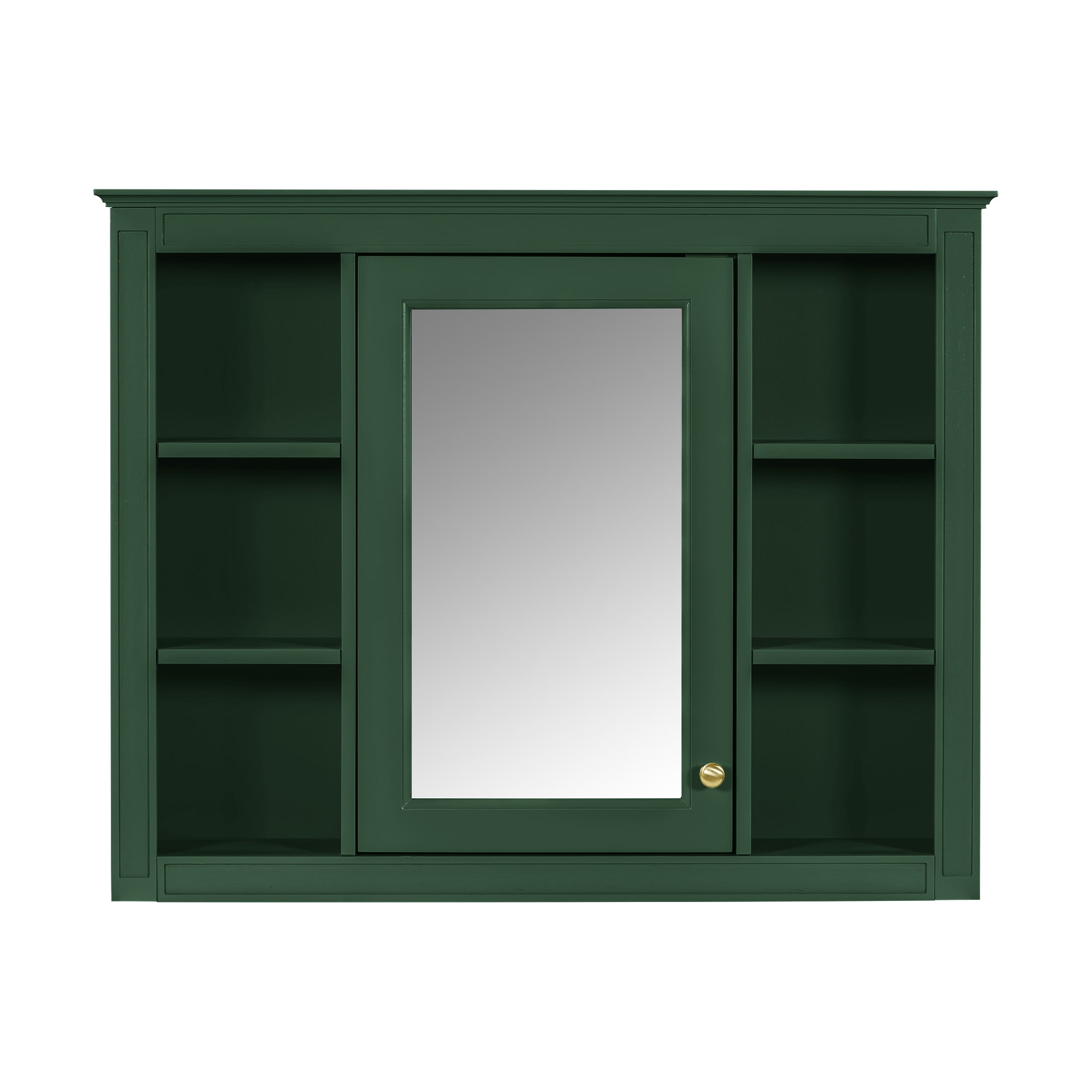 AAZJ 710-322917AAF Medicine Cabinets 35-in x 27.5-in Surface Mount Green Mirrored Rectangle Medicine Cabinet