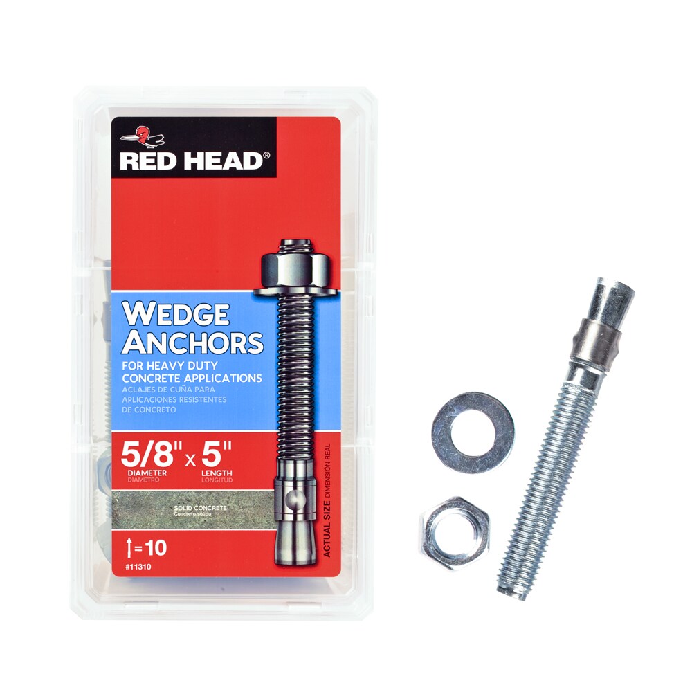 Red Head 11310 5/8-in x 5-in Concrete Wedge Anchors (10-Pack)