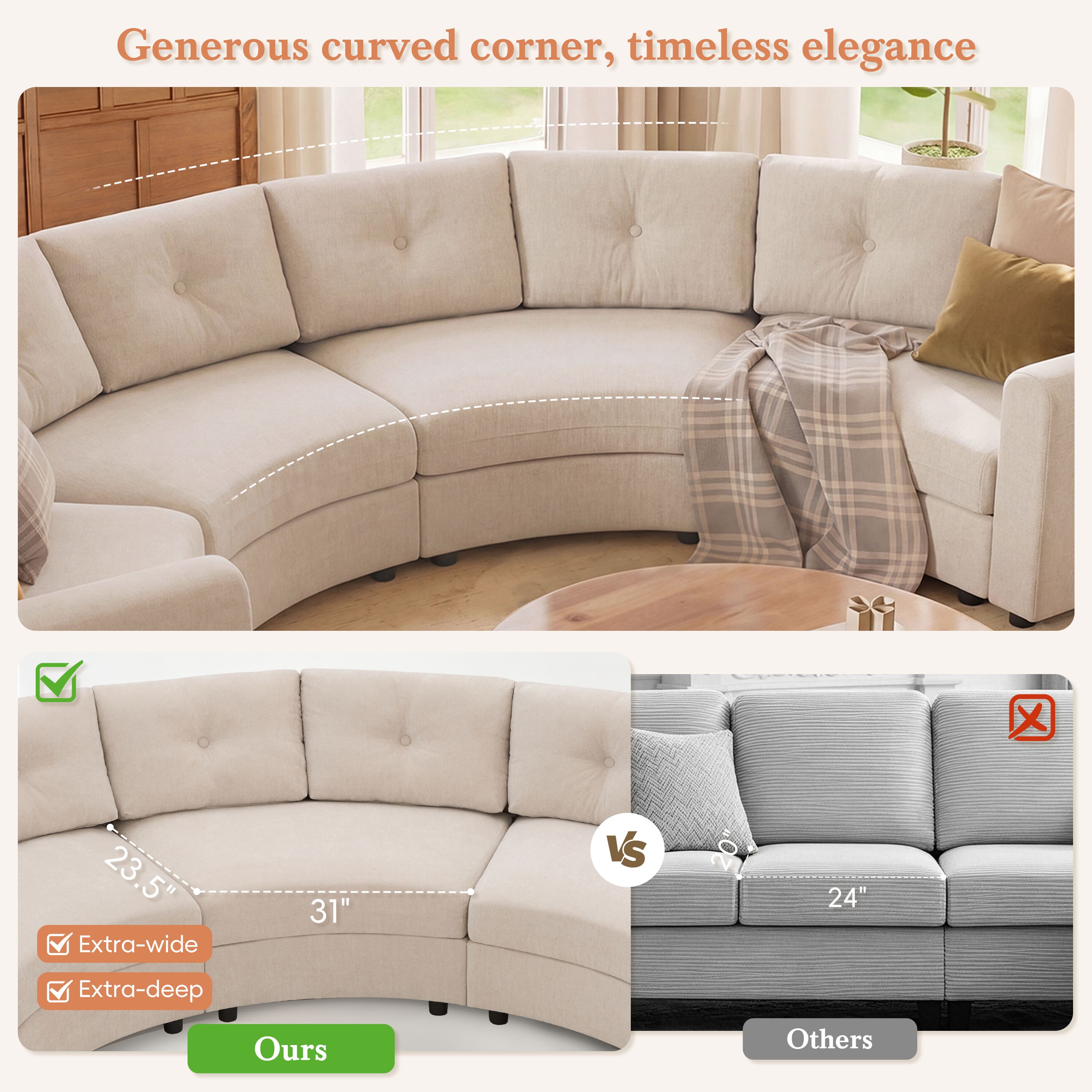 ModernLuxe L3P-N723S9822O Sofas-Loveseats - View #4