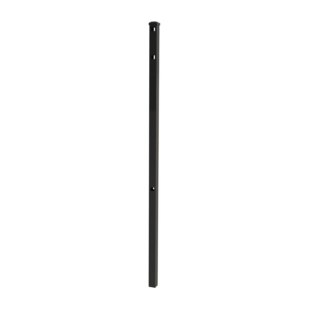 Capital Railing ALFBBBL73002255Q 6-ft H x 2-in W Black Aluminum Construction Decorative metal Fence post