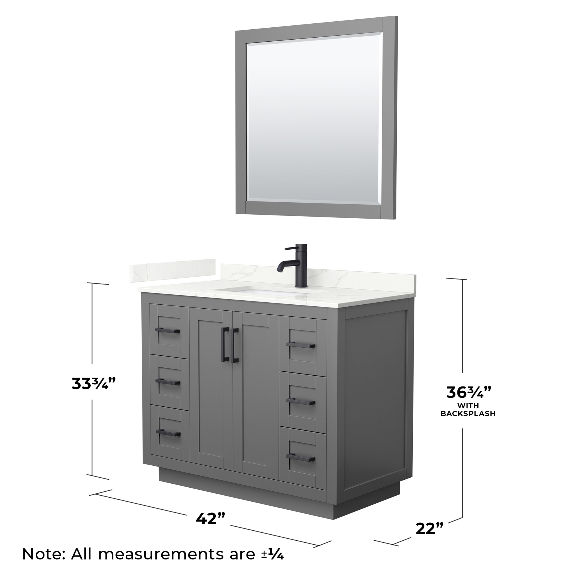 Wyndham Collection WCF292942SGBGTUNSM34 Bath-Vanity-Combo - View #6