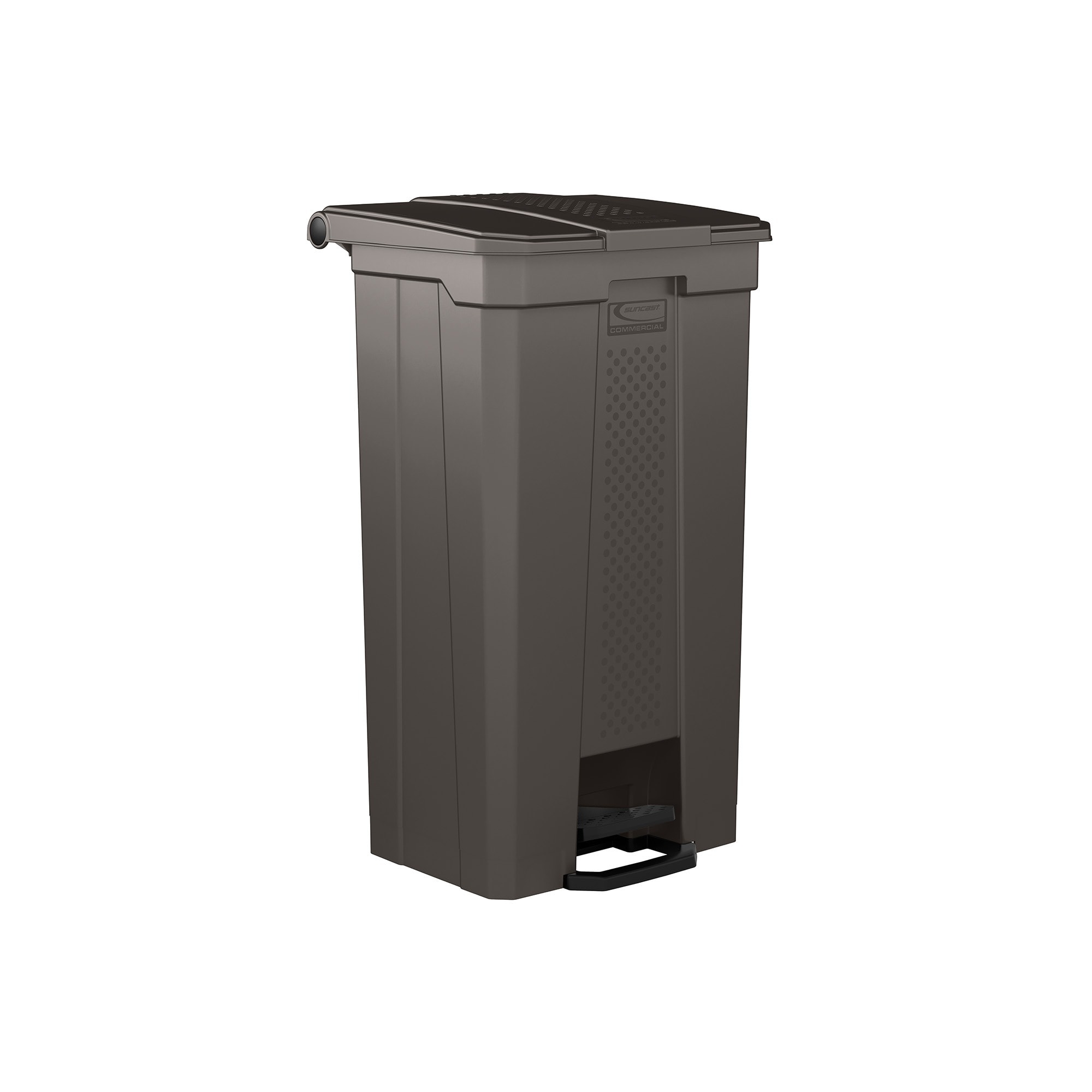 Suncast 23 Gallon Dark Shadow Metallic Resin Indoor Kitchen Step Trash Can
