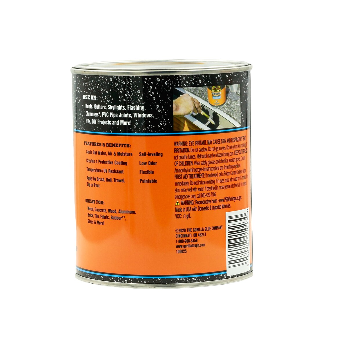 Gorilla 15-fl oz White Paste Waterproof Rubberized Coating in the  Rubberized Coatings department at