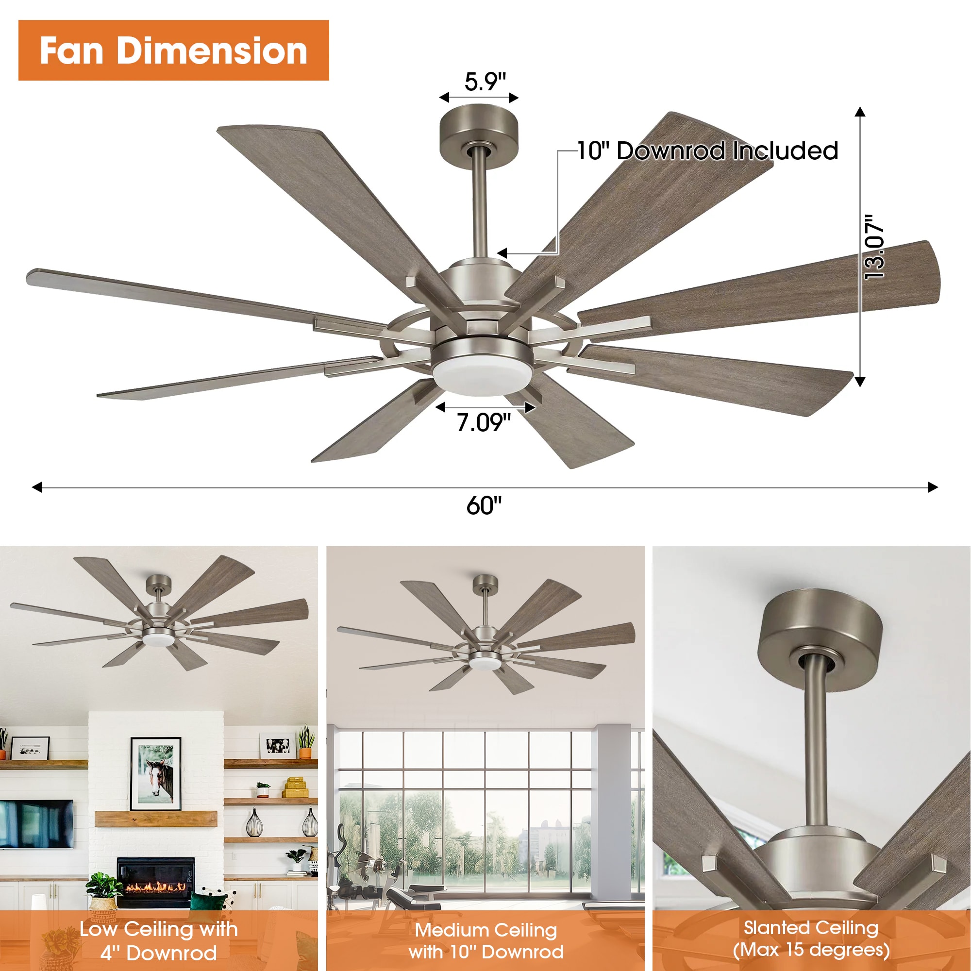 Parrot Uncle F8217SN110V Ceiling-Fans - View #6