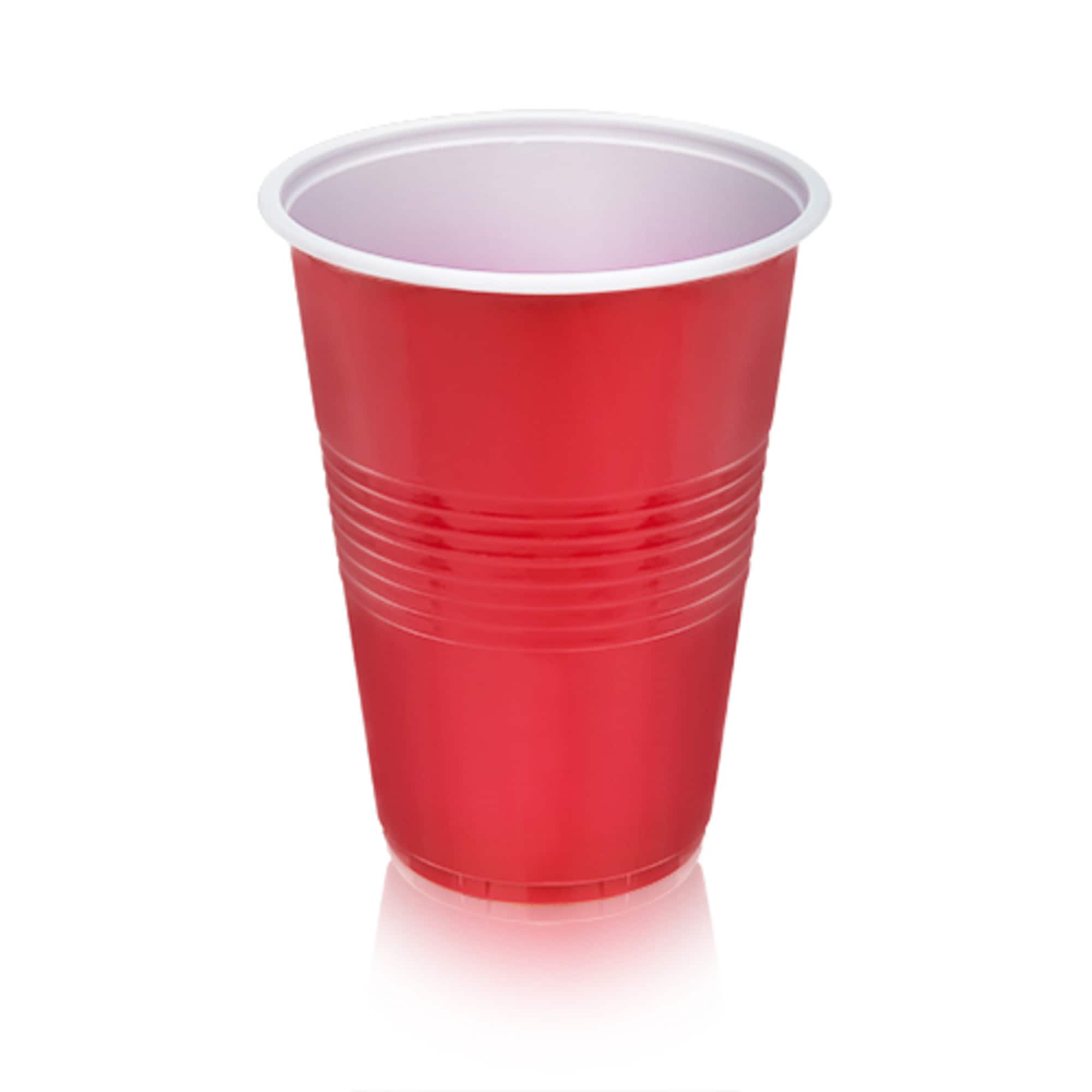 TRUE Party 16 oz Plastic Cups in Red Set of 100
