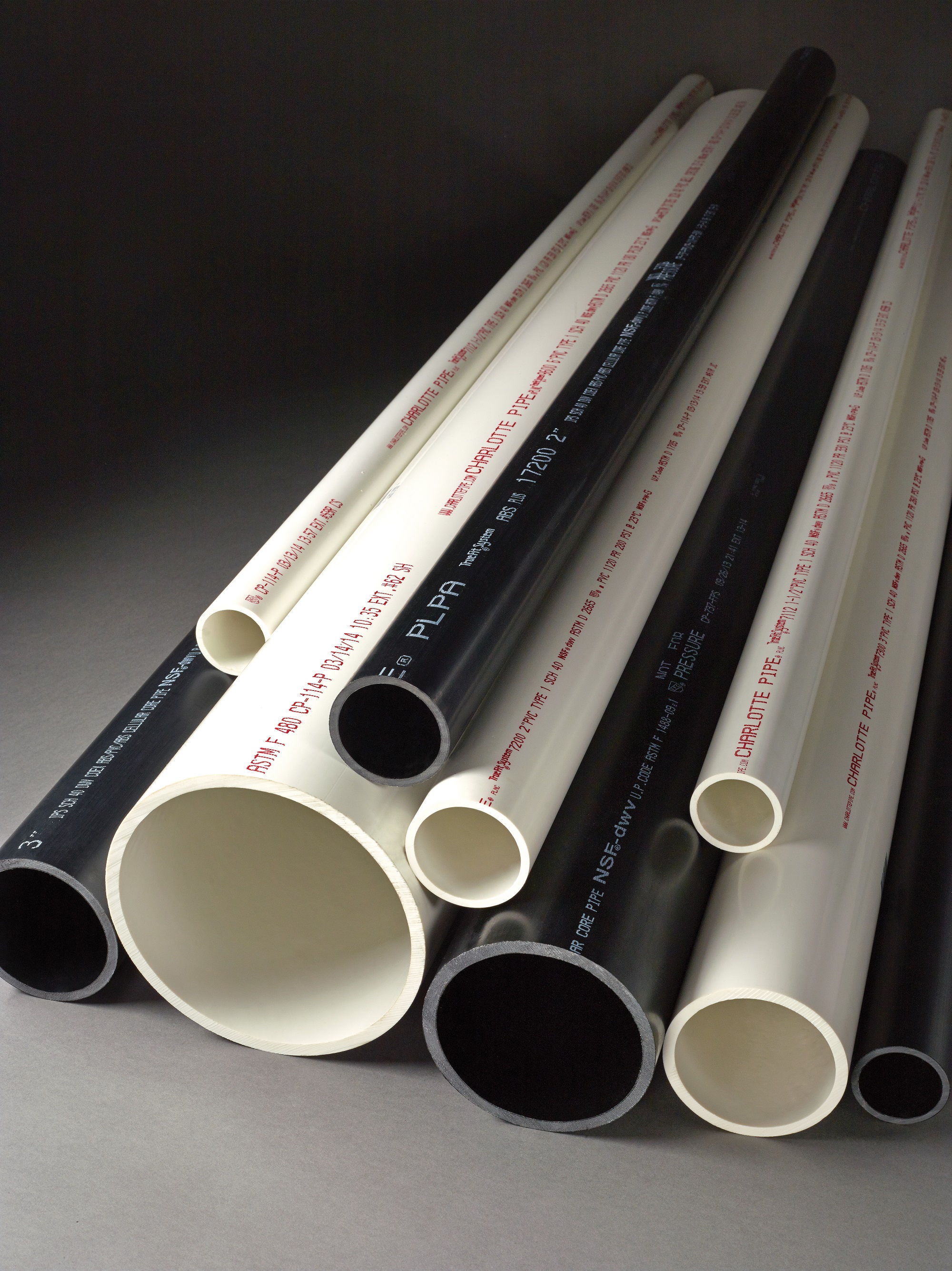 230mm Length Water Pipe Plastic Tube Rigid PVC Tubes 20-40mm OD