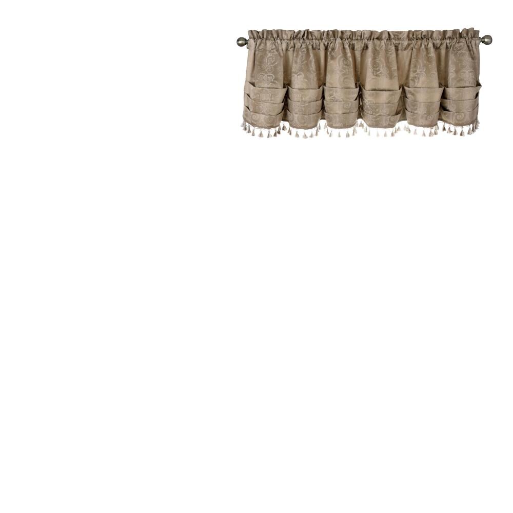 Beautyrest 16210050X018MNK Avignon 18-in Mink Polyester Rod Pocket Valance