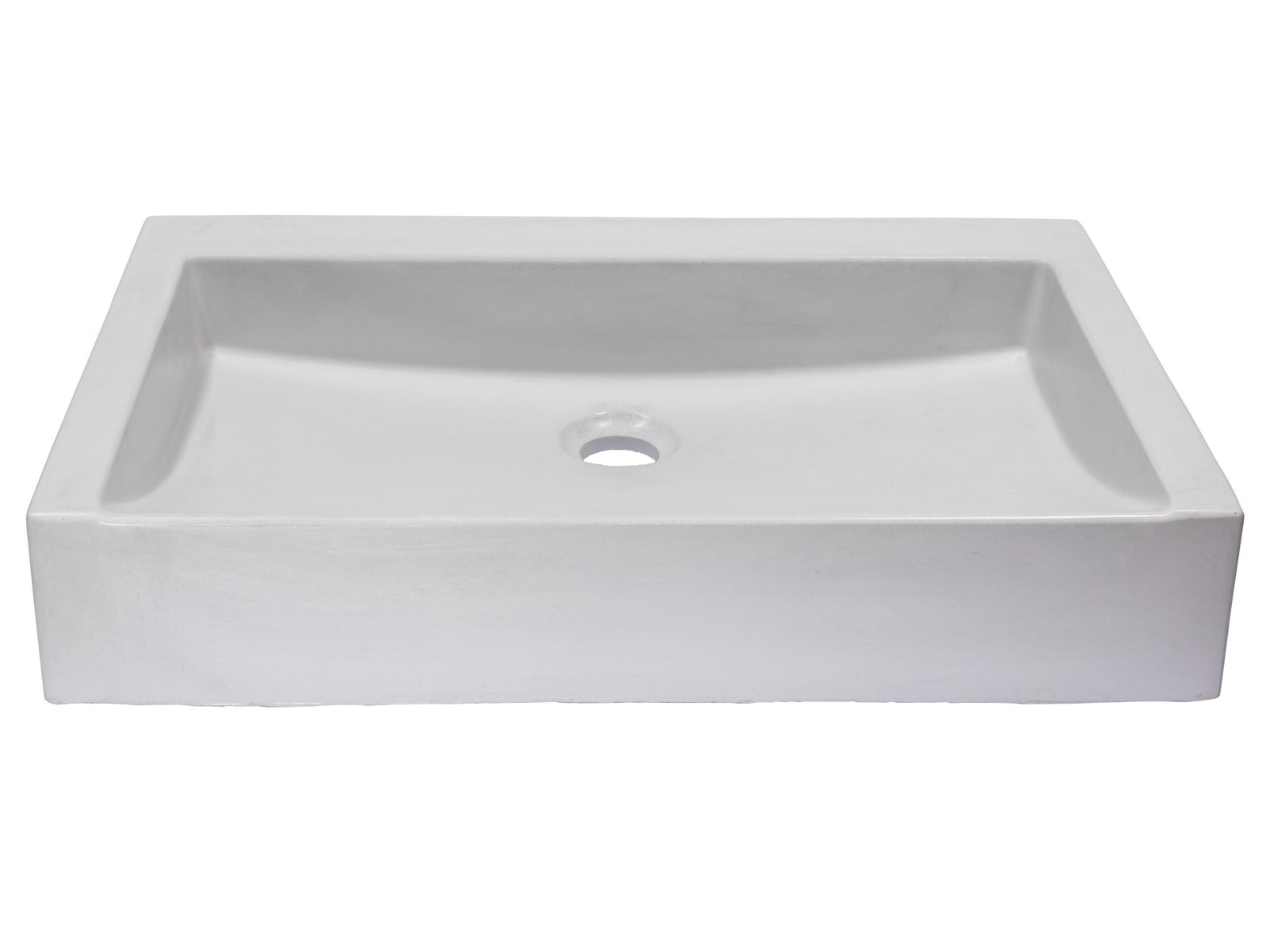 Eden Black Concrete Rectangular Undermount Bathroom Sink