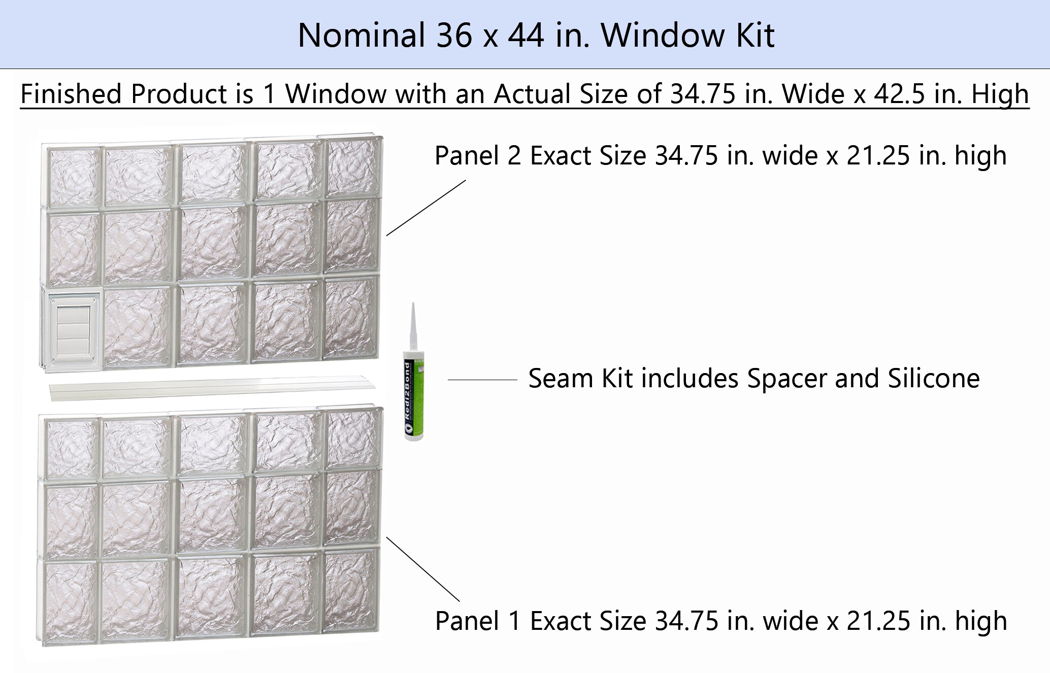 REDI2SET D3644IS Glass-Block-Windows - View #2