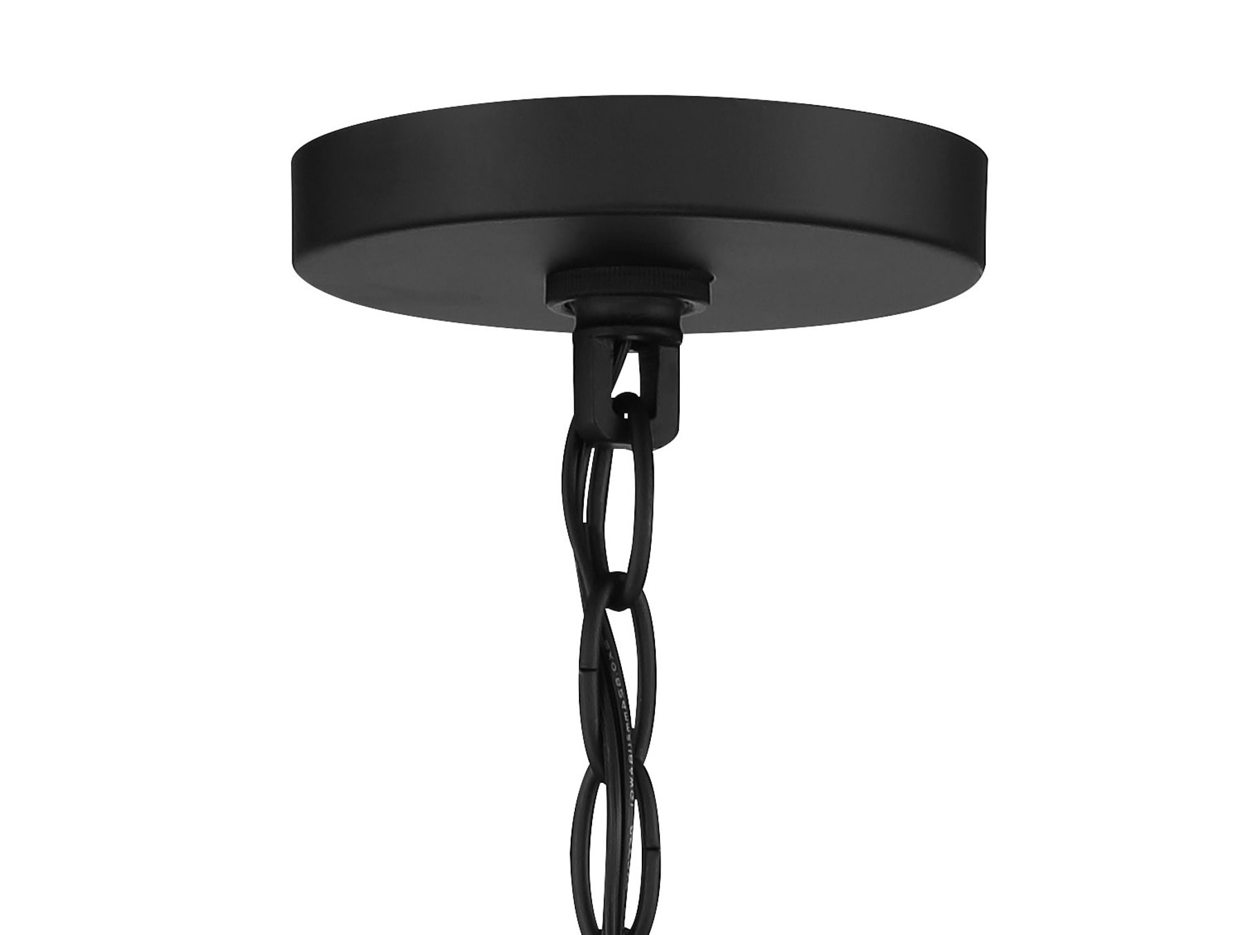Coal Black Mini Pendant Light with Etched Glass Shade