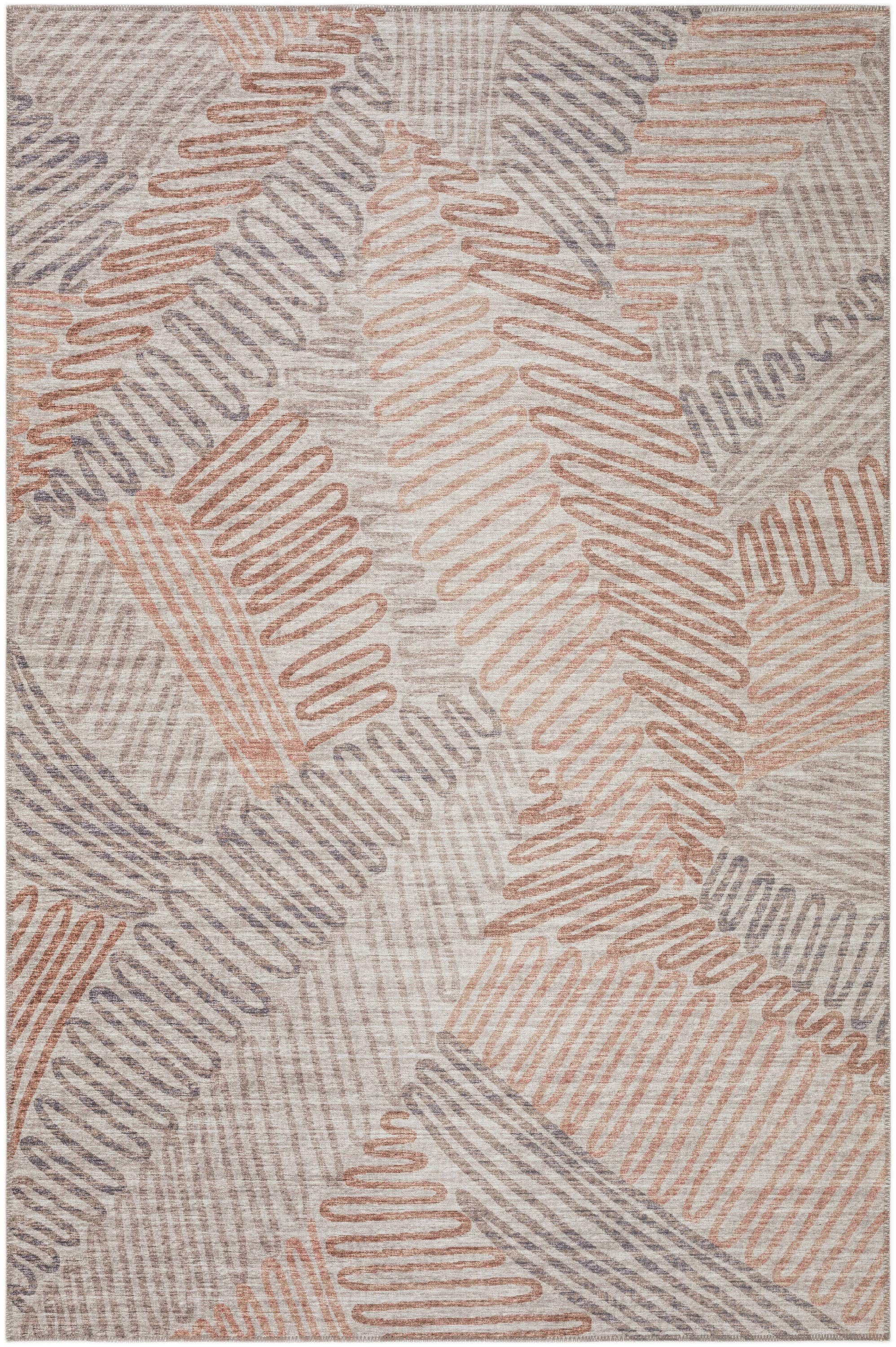 Addison Rugs AYU41MO3X5 Yuma 3 x 5 (ft) Chenille Mocha Rectangular Indoor/Outdoor Abstract Tropical Machine washable Area rug