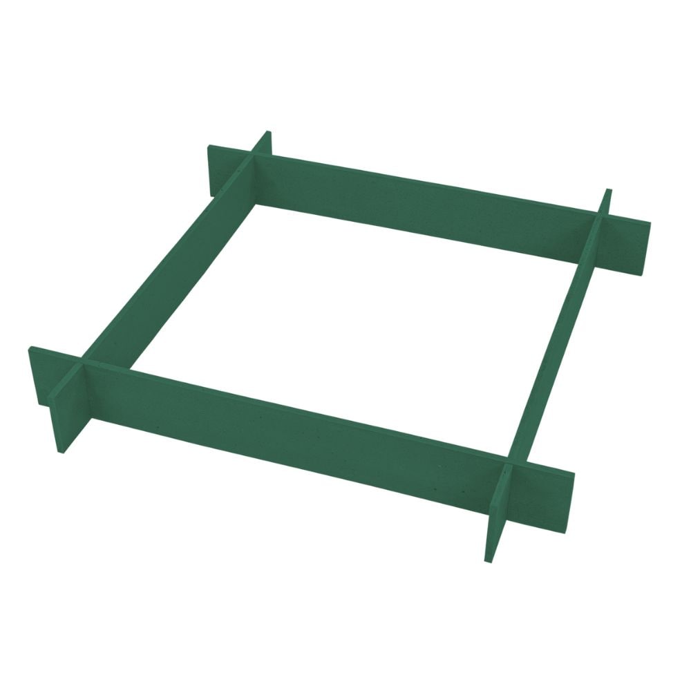 Vioscapes V-FB3X3GR5 3.75-cu ft 36-in W x 36-in L x 5-in H Green Composite Raised Garden Bed