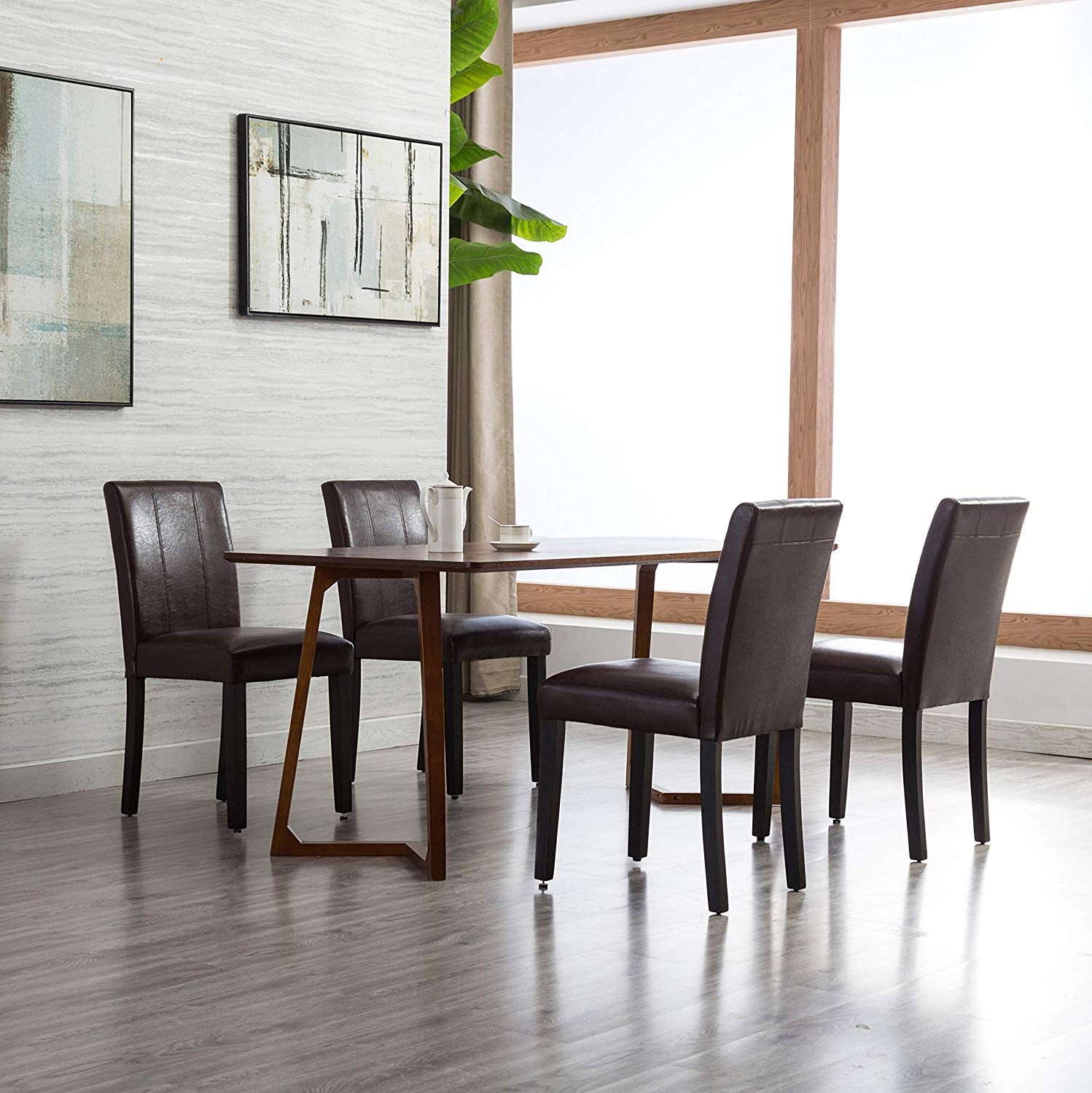 Clihome ZX-005-CHAIR-2-BROWN Dining-Chairs - View #6