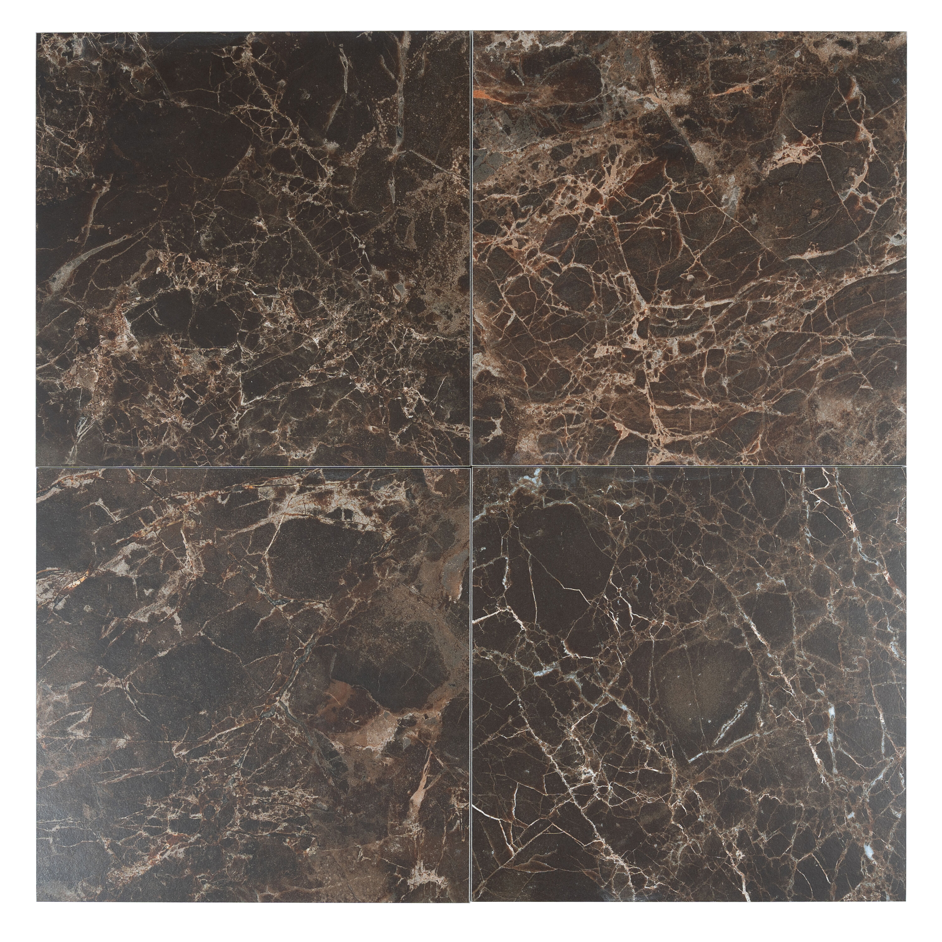 Apollo Tile Sample - Regalia Bruno Brown 4-in x 5-in Matte Porcelain Marble look Floor and Wall Tile