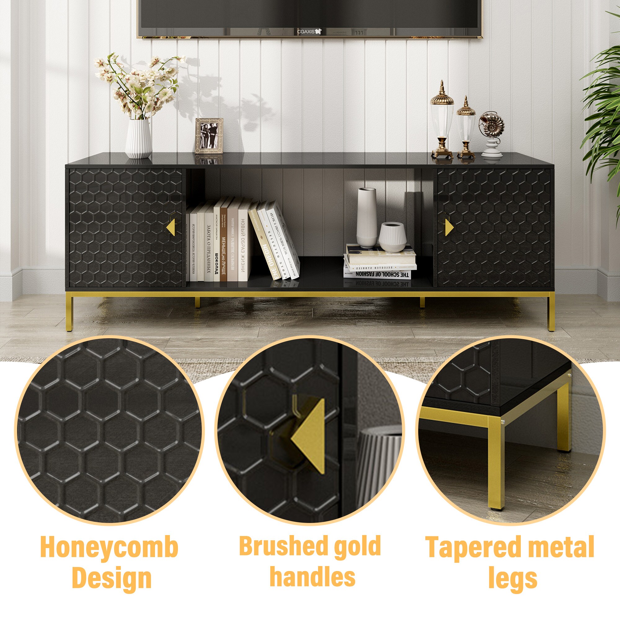 Clihome CL-TV01-BK-DSG Tv-Stands - View #13