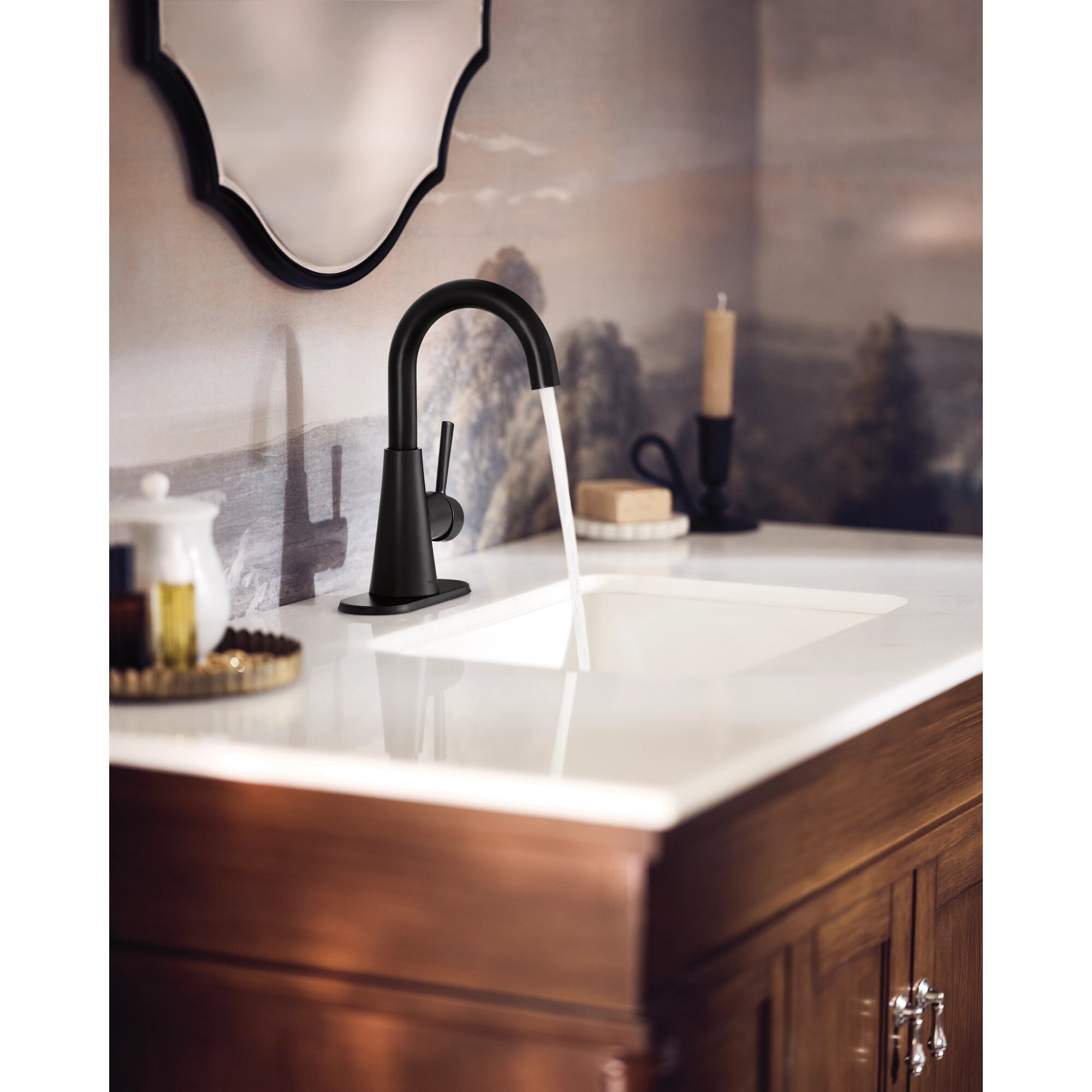 Delta Arvo Champagne Bronze Single Hole 1-handle WaterSense Bathroom Sink  Faucet with Drain and Deck Plate (4.9375-in)