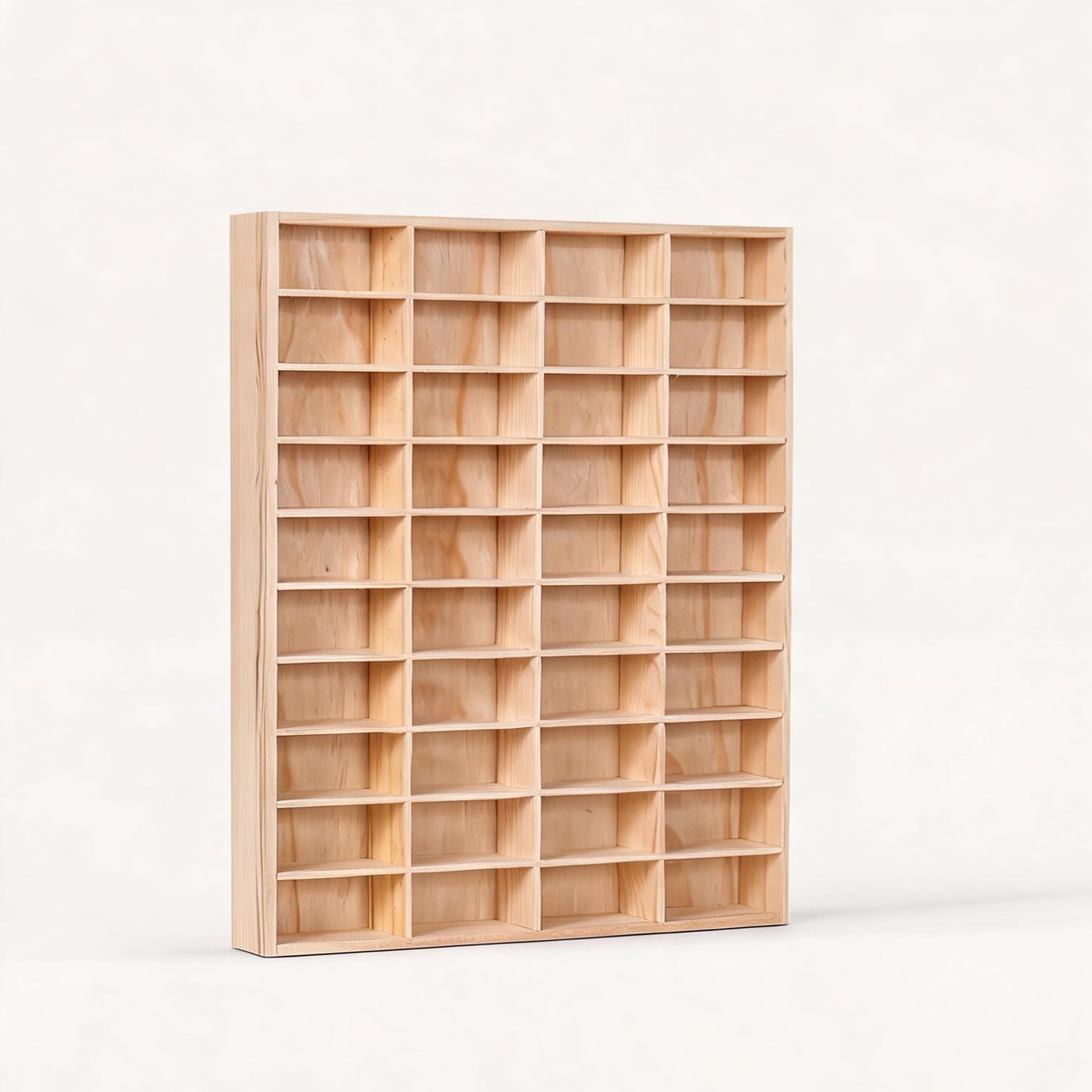 BBabe Wooden Car Display Case with Wall-Mount Capability for 1:64 Models 15.7x18.9x2 Inches