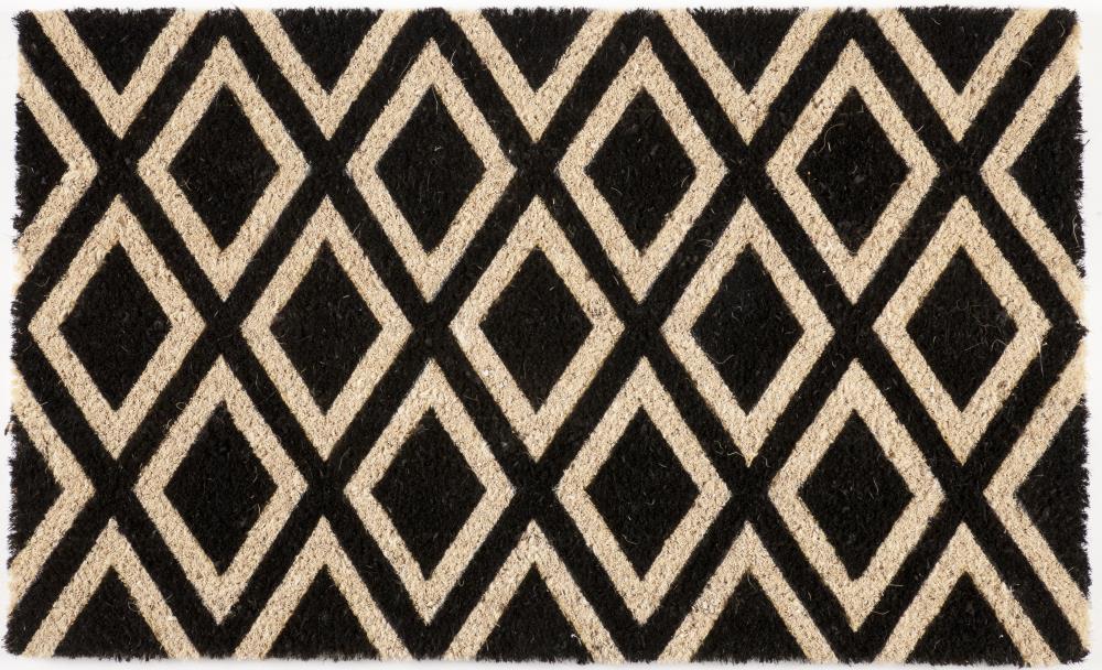 Entryways P2027 Black Coir Rectangular Outdoor Door Mat
