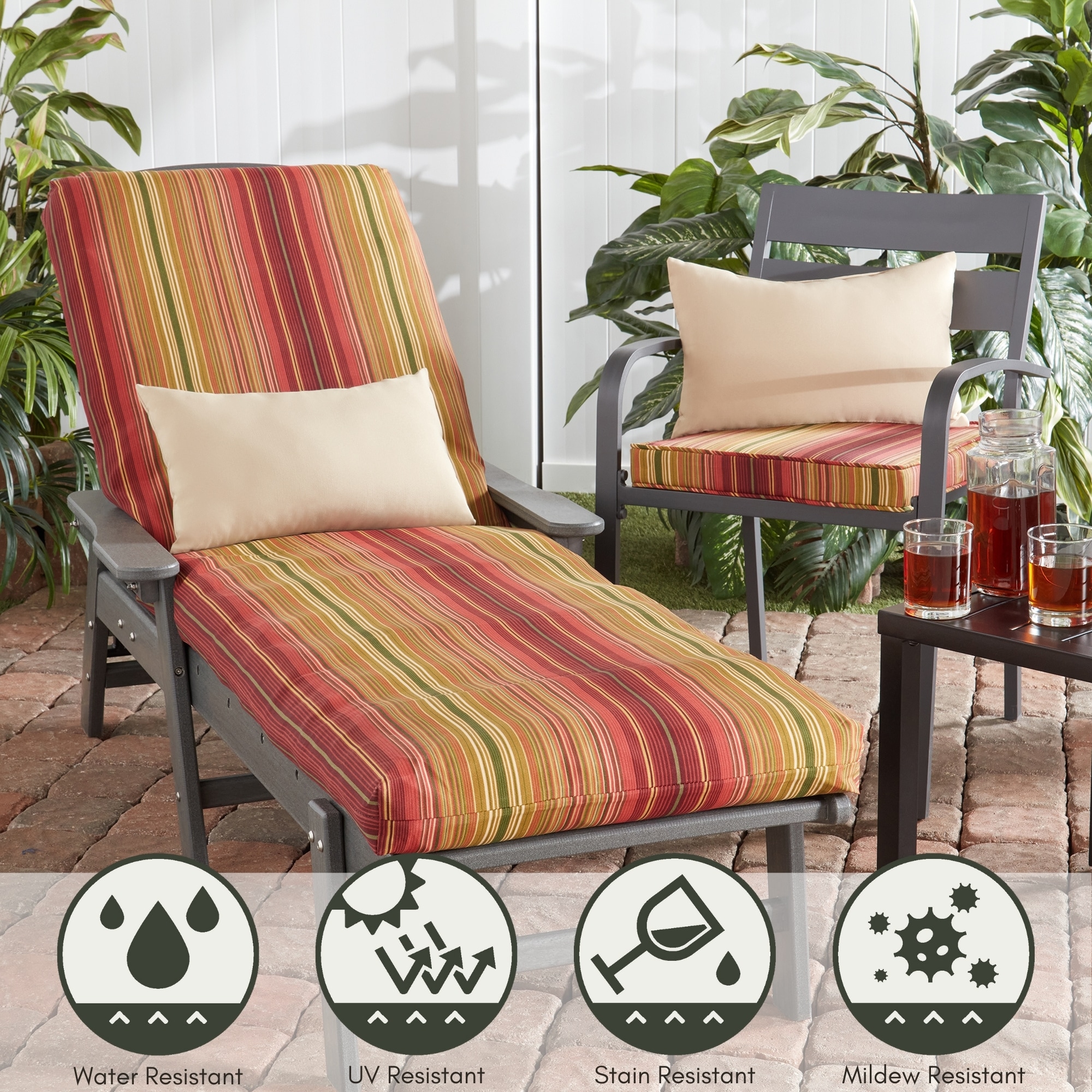 Greendale Home Fashions OC2802-KINNABARI Patio-Furniture-Cushions - View #6