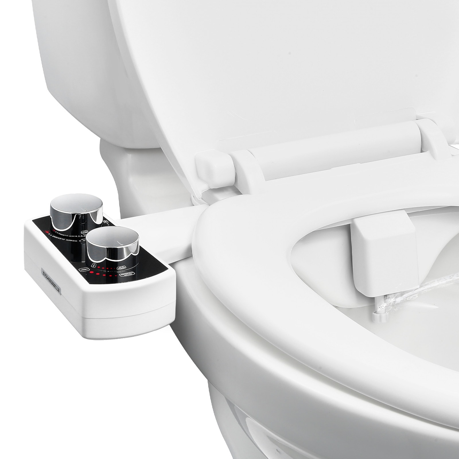 VEVOR Bidet Attachment for Toilet Non-Electric Bidet Toilet Seat Attachment - Dual Retractable Nozzles Adjustable Water Pressure  Easily Installed Cold Water Sprayer for Rear Feminine Wash White