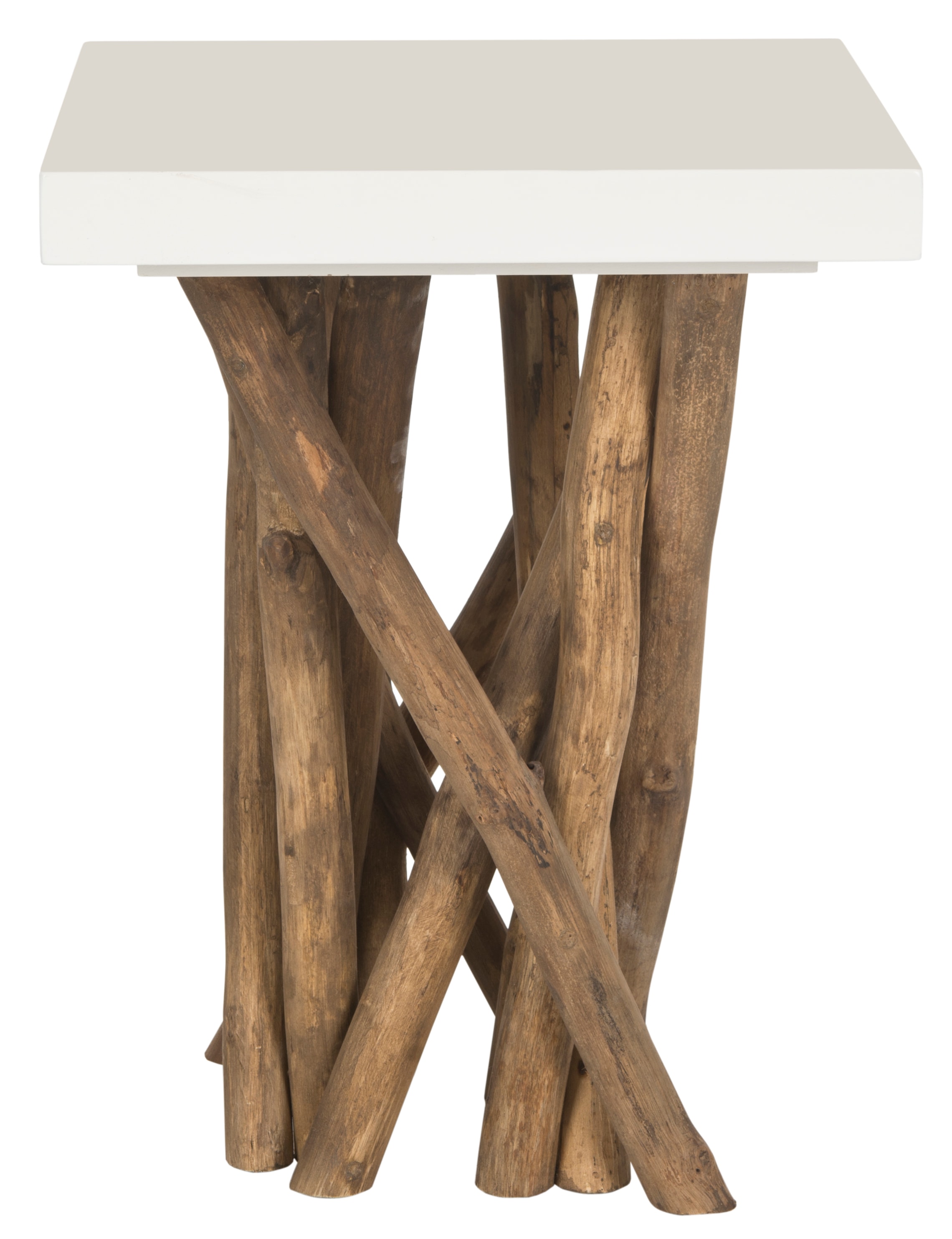 safavieh home collection hartwick white and natural side table