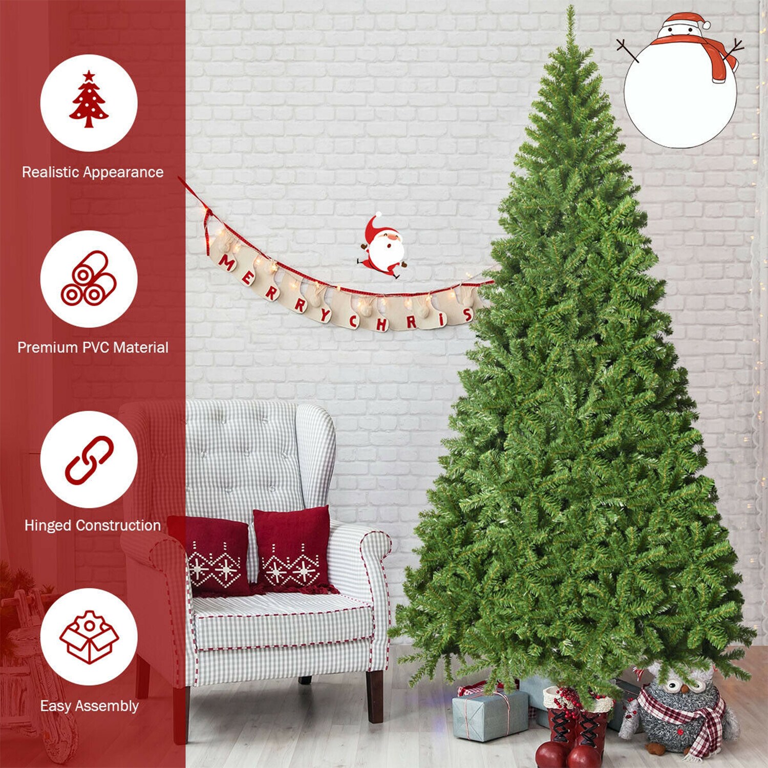 WELLFOR HYJ22734 Artificial-Christmas-Trees - View #2