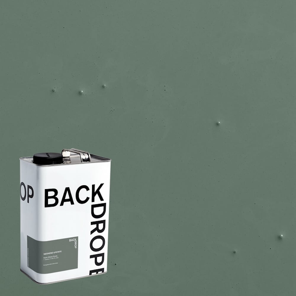 BACKDROP BD255306101 Semi-gloss WEEKEND UPSTATE Dark green with a hint of blue Enamel ( 1-gallon )