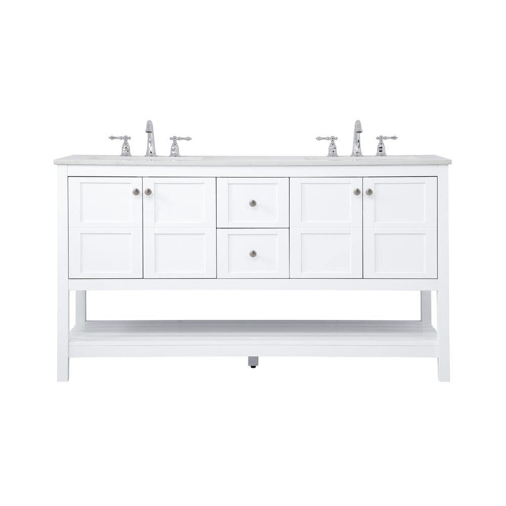 Simply Living Home Thatcher 60 inch Single Bathroom Vanity in White