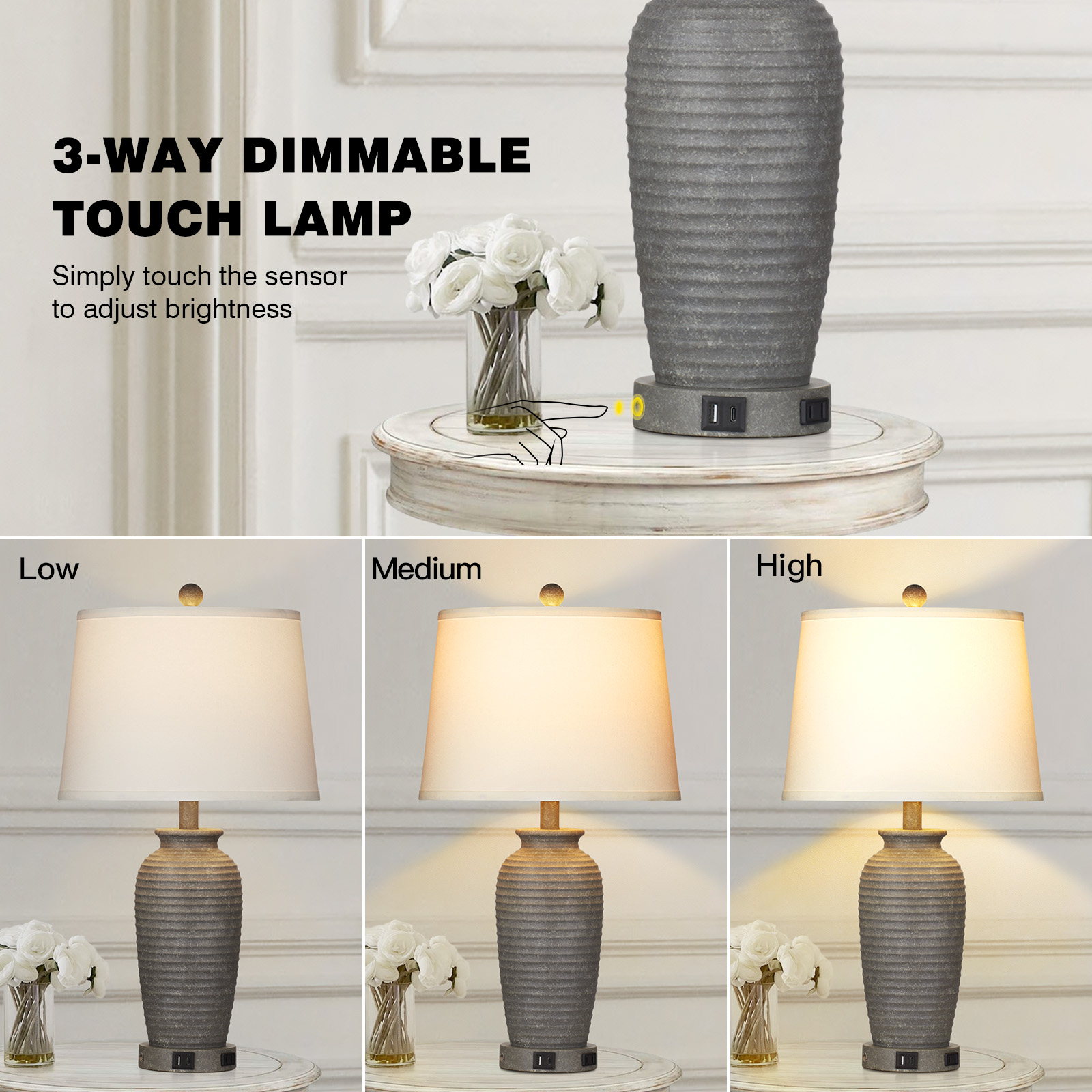 UrFurnishings TD-245 Table-Lamps - View #4