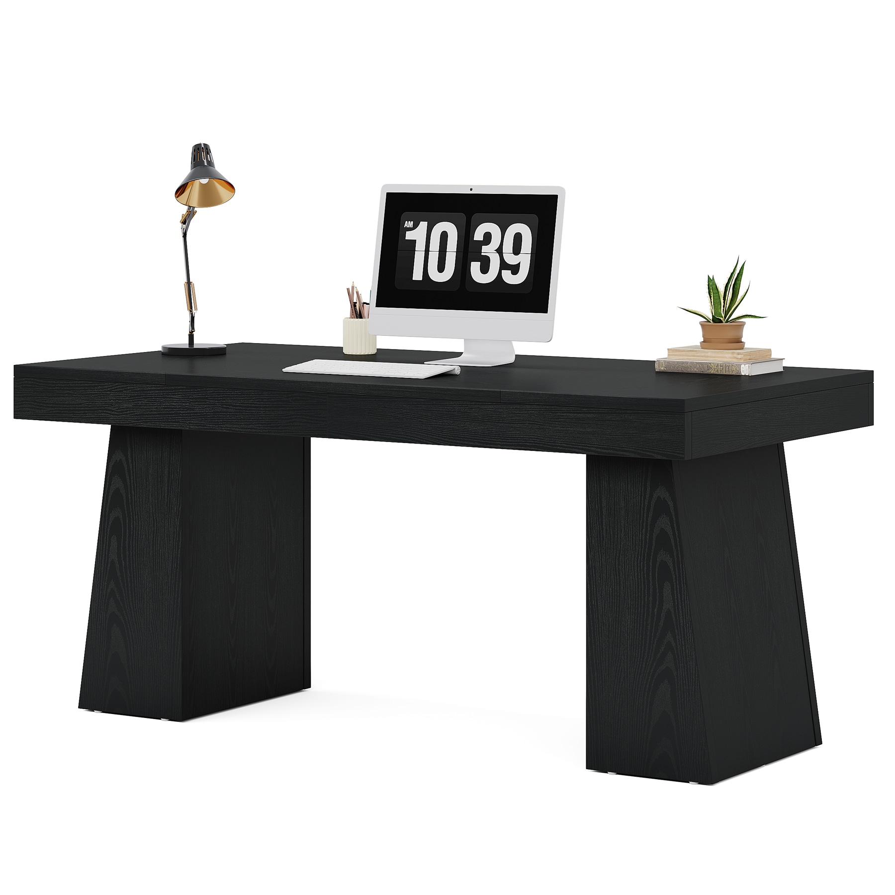 Tribesigns LWFD-JW0960 Office Conference Table Black 1 -Person Conference table ( 55.12-in W x 29.53-in H )