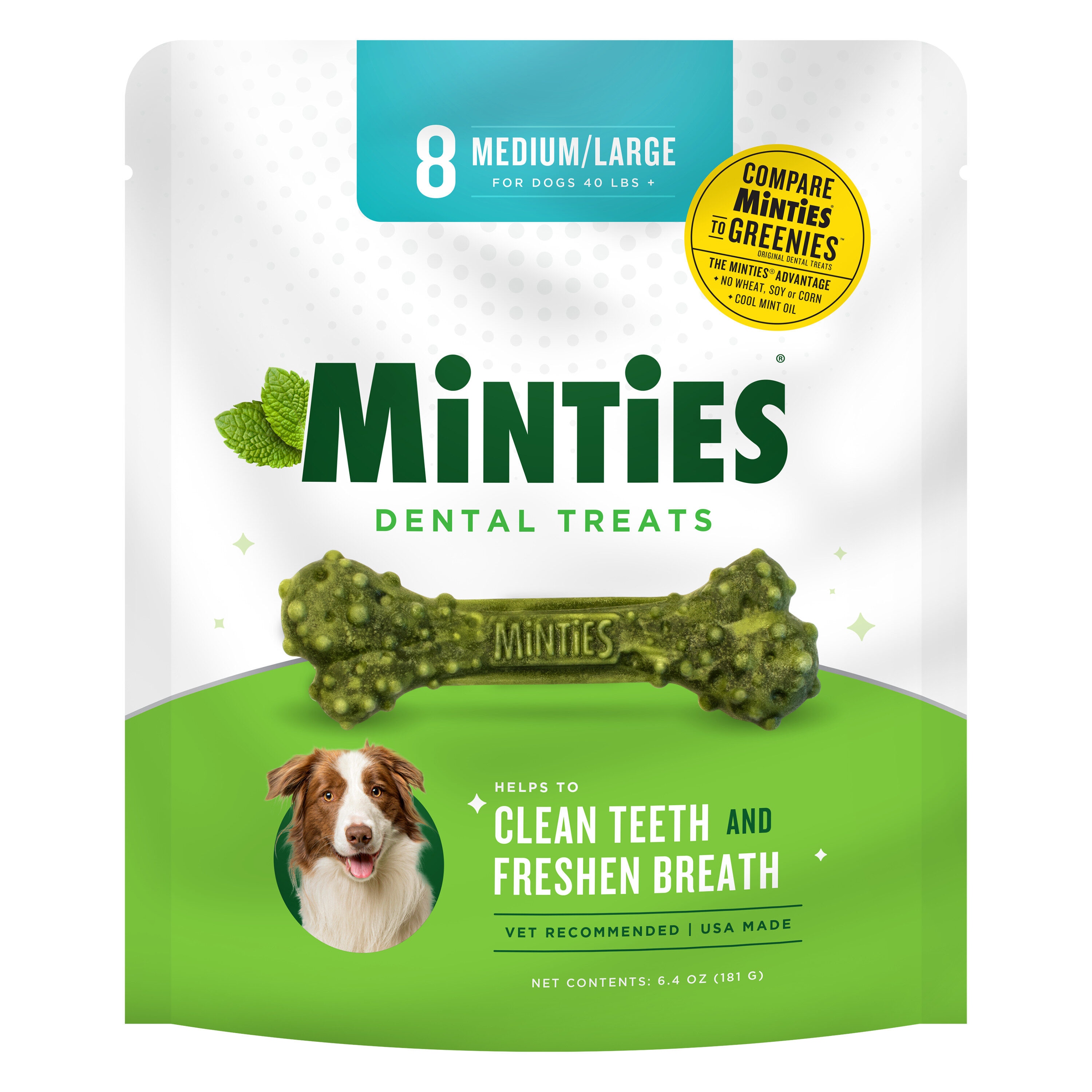 Minties 80016 Dental treats for Dog Mint Flavor