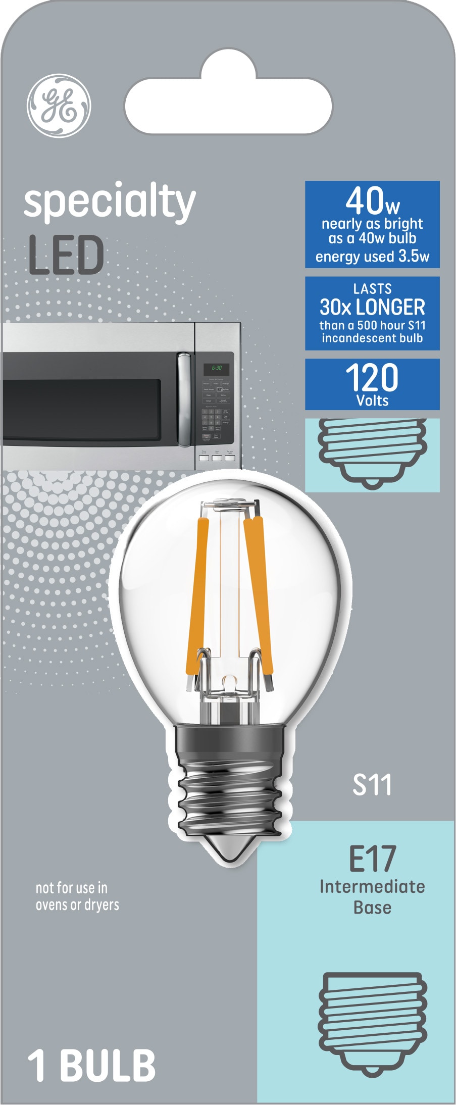 GE Specialty LED 40-Watt EQ S11 Soft White Intermediate Base (e-17) LED  Light Bulb in the Specialty Light Bulbs department at