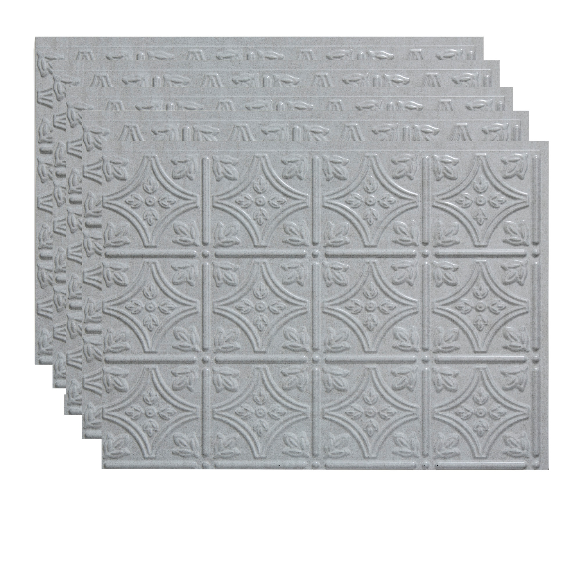 Fasade PB5043 Cashmere 18-in x 24-in Multi-finish PVC Tin look Standard Wall Tile ( 15-sq ft Carton