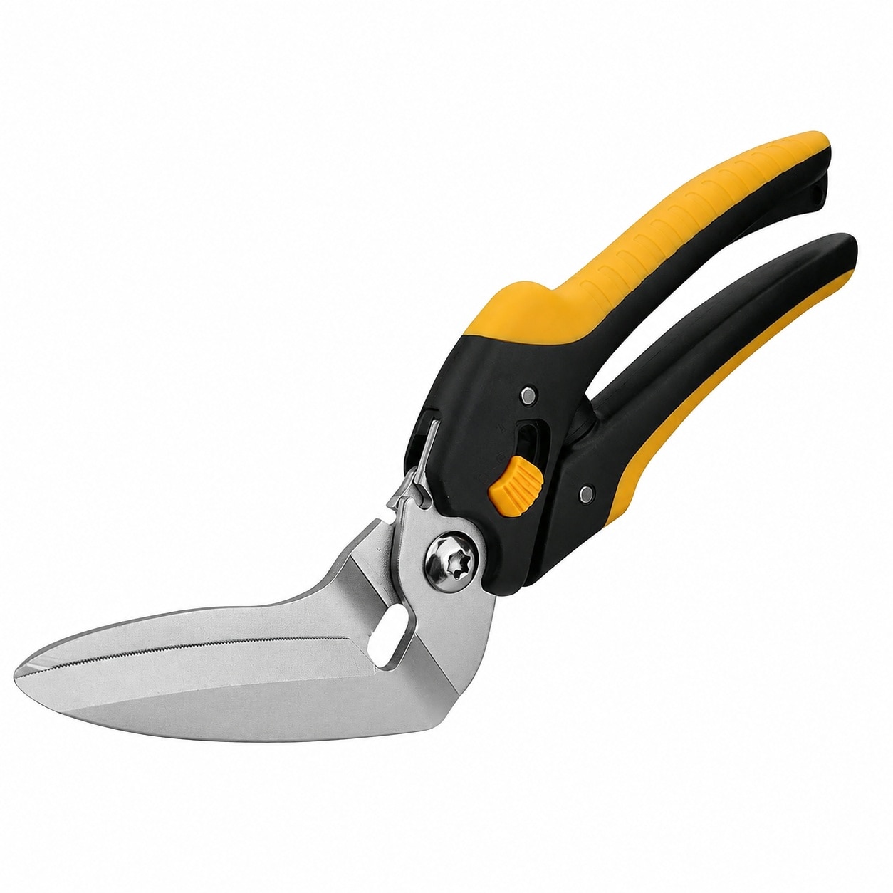 Etokfoks 9 in Heavy Duty Offset Serrated Scissors Multipurpose Shears for Cardboard Carpet Leather Fabric Cutting Soft Handle 1pc #LETBUVRB1