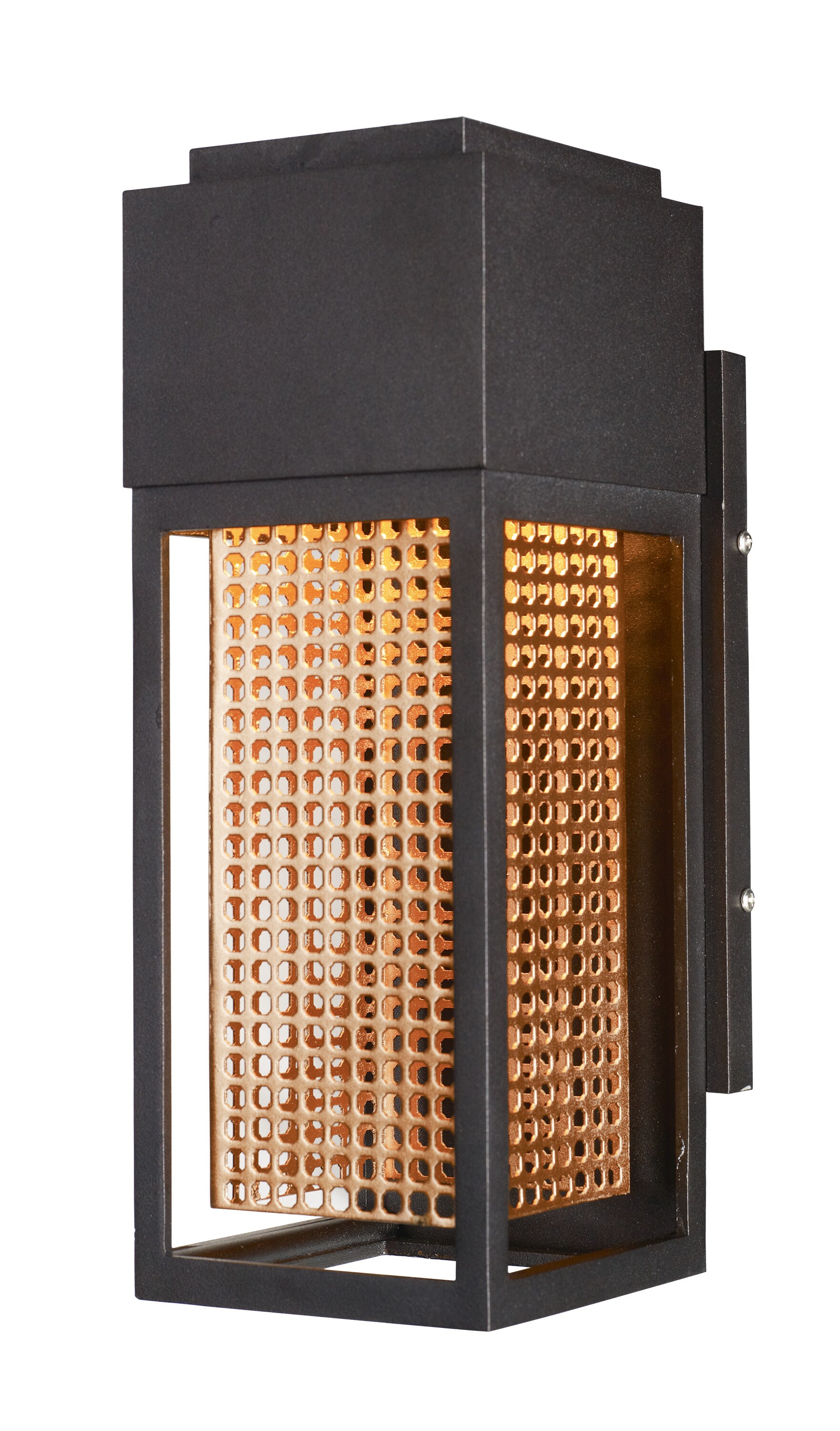 Maxim Lighting 53597GBZRG Townhouse 1-Light 12-in Galaxy Bronze/Rose Gold Dark Sky Integrated Outdoor Wall Light
