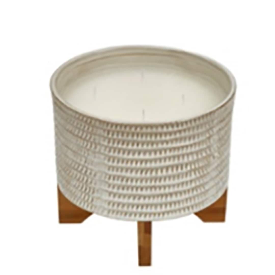 Sagebrook Home 80078 4-Wick Ivory/Beige Tabletop Citronella Candle