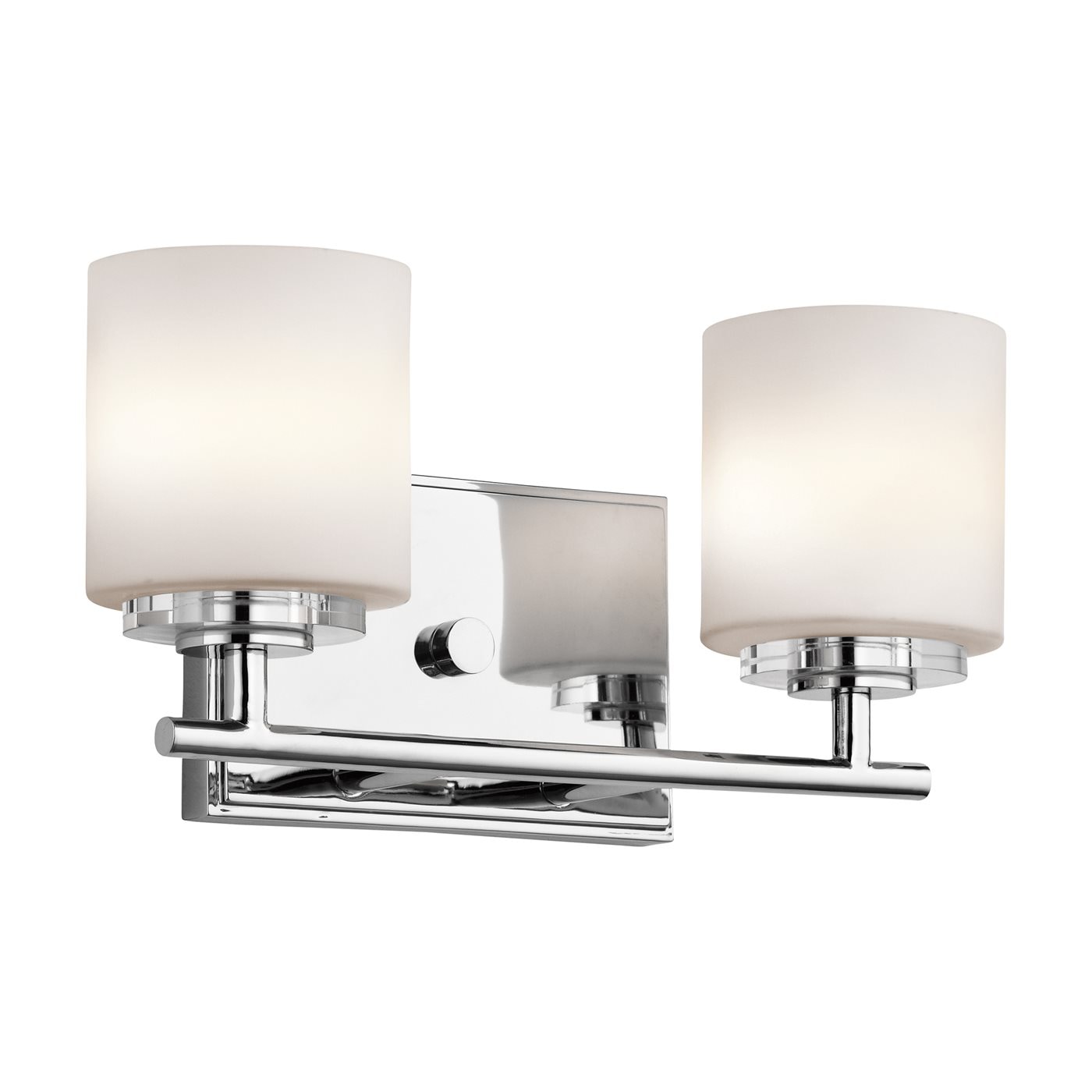 Kichler 45501CH Ohara 13-in 2 -Light Chrome Transitional Vanity light