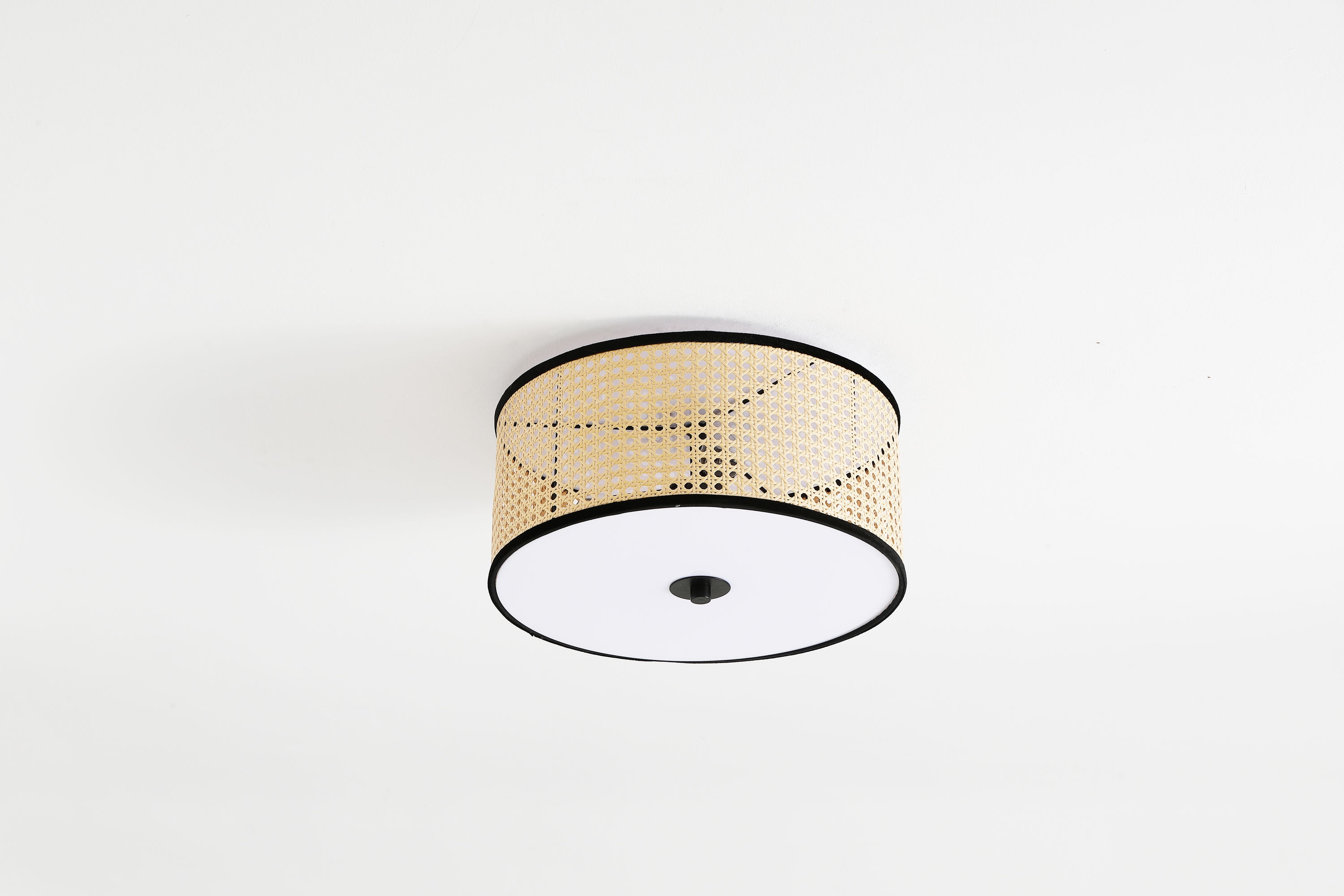 Nakuv 16'' Black Bohemian LED Flush Mount with Velvet Accents