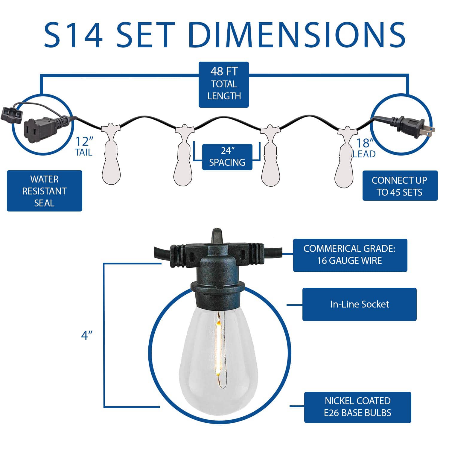 Novelty Lights MB-FB1WW-WW-24 Patio-String-Lights - View #4