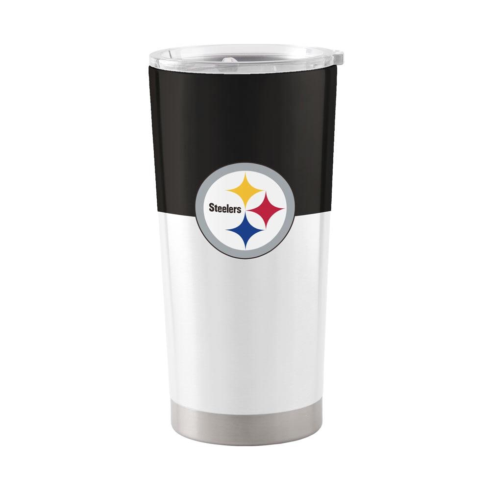 Logo Brands Pittsburgh Steelers 16-fl oz Stainless Steel White Cup Set of:  1 at