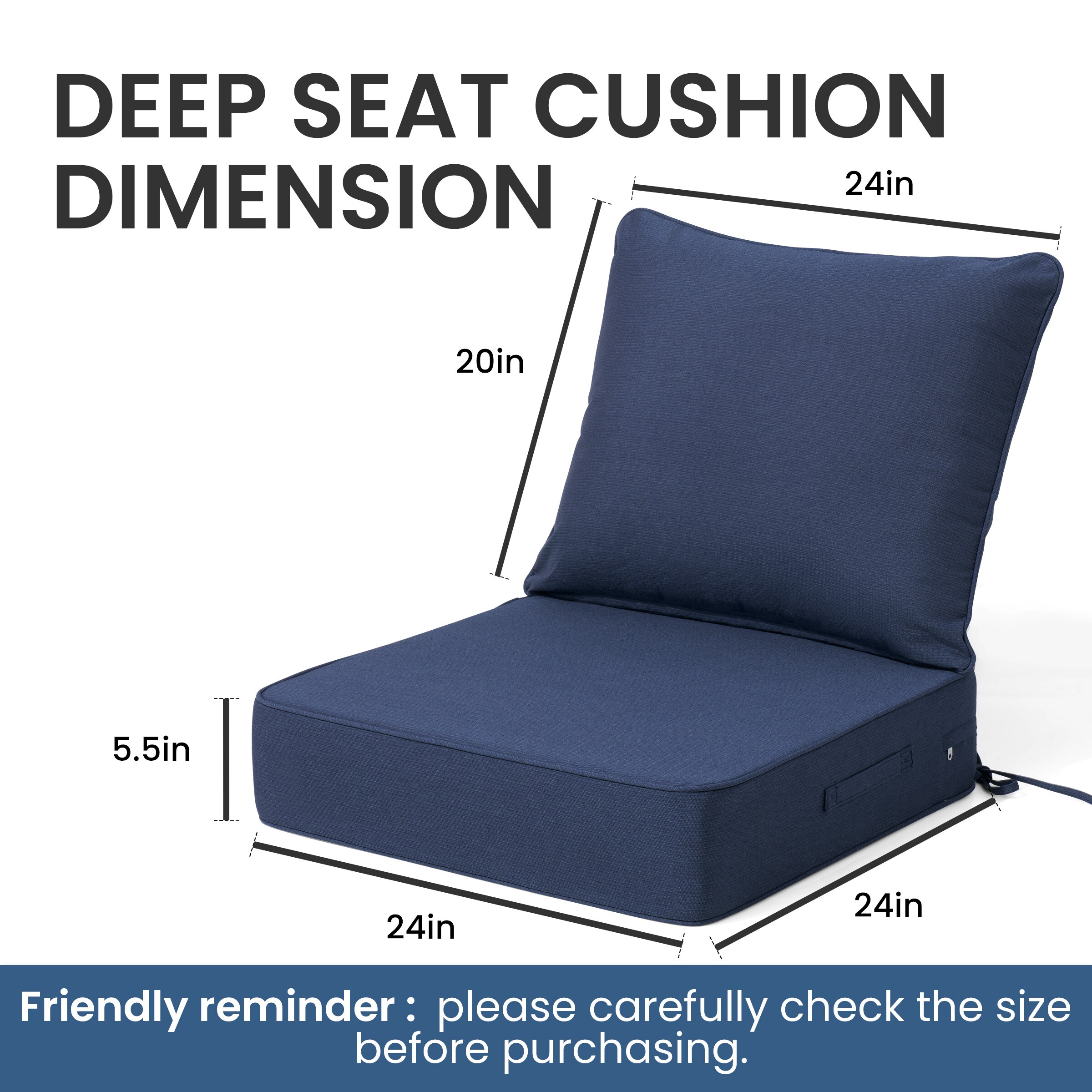 Pellebant ST25-CU112NAV-2 Patio-Furniture-Cushions - View #4