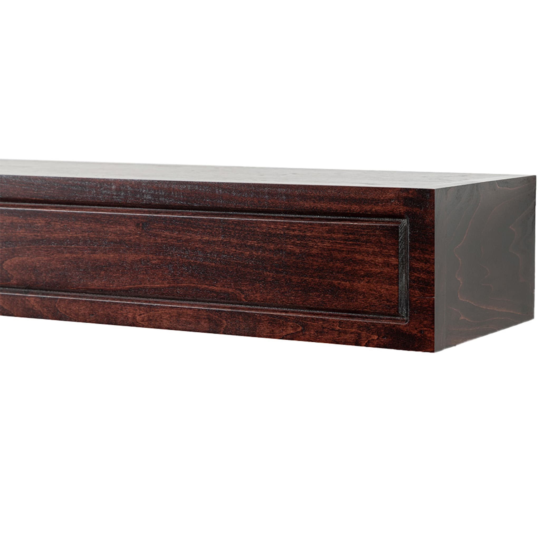 Modern Ember 48-in W x 5-in H x 9-in D Red Mahogany Poplar Hollow Contemporary Fireplace Mantel LOTTA-48-POPS-RMS Sansujyuku sansujyuku.com