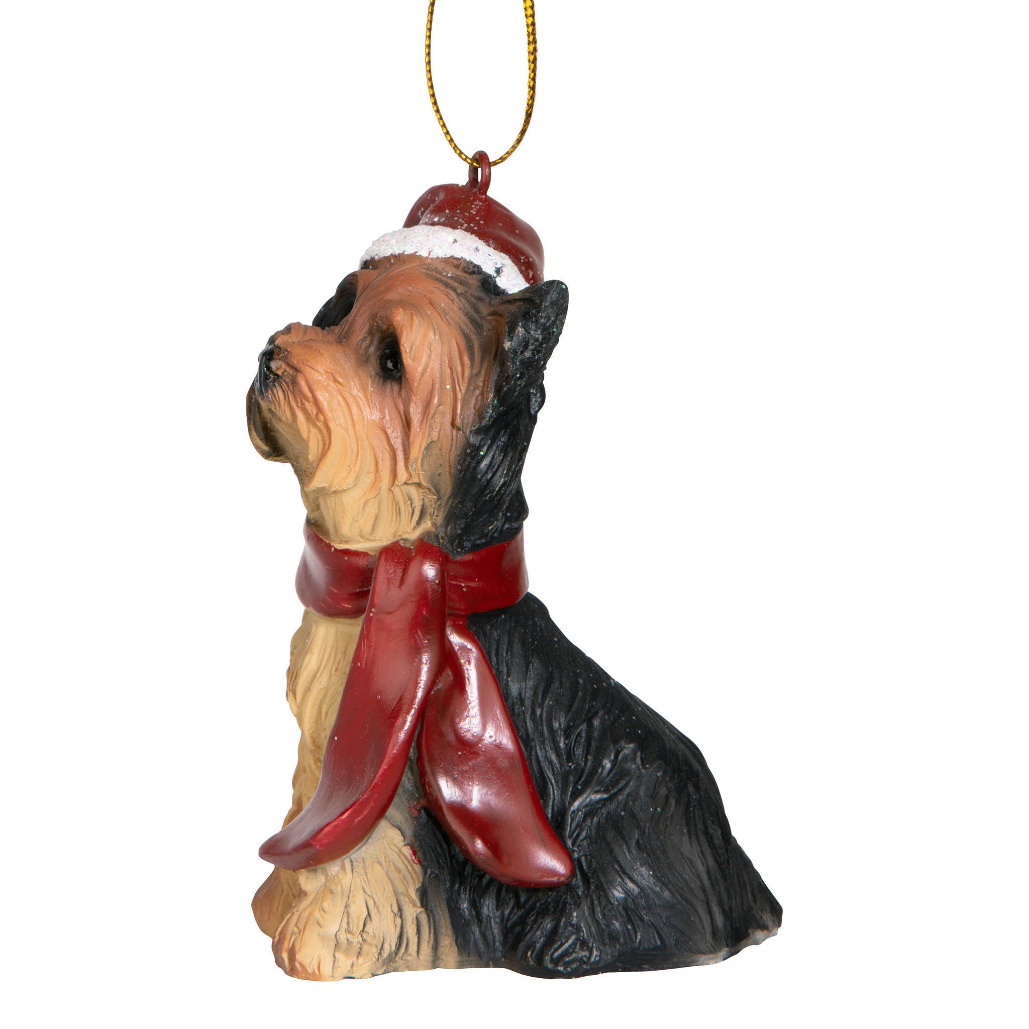 Design Toscano Adorable Yorkshire Terrier Dog Christmas Ornament - Mini ...