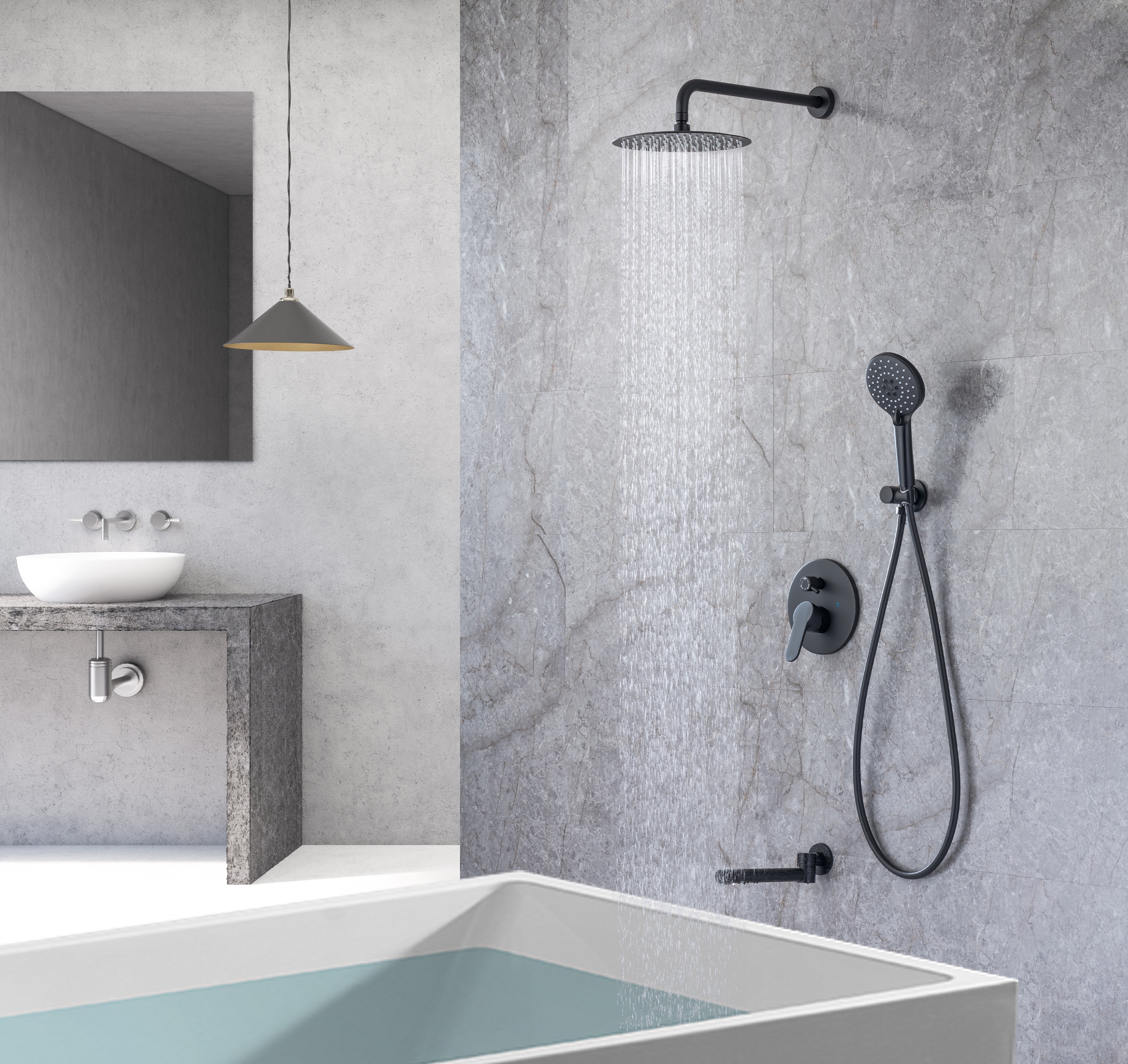 WELLFOR DB-03BF10MB Tub-Shower-Faucets - View #5