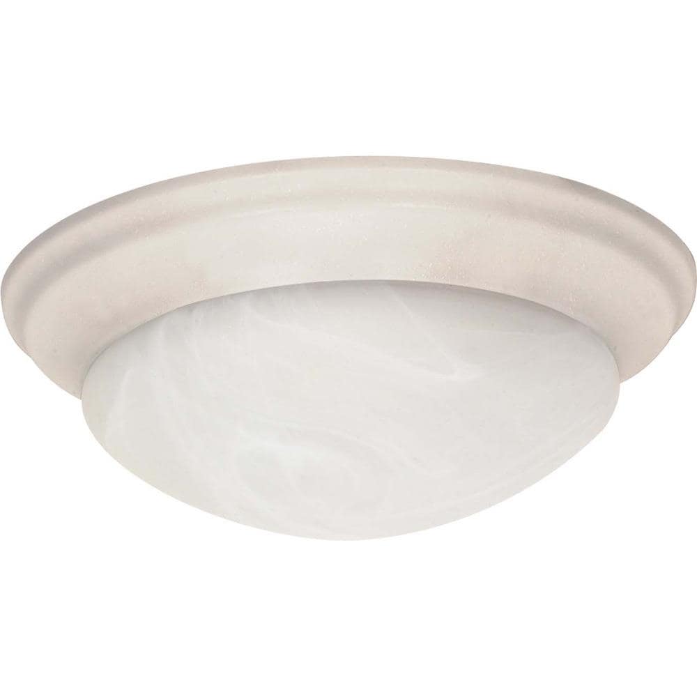 LW288 1-Light 3-in Textured White Semi-flush Mount Light